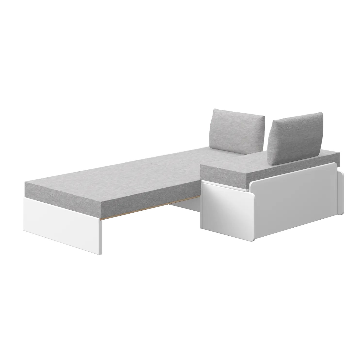 Sofa module for High Bed 184 cm, 77x180 cm, White - Image 2