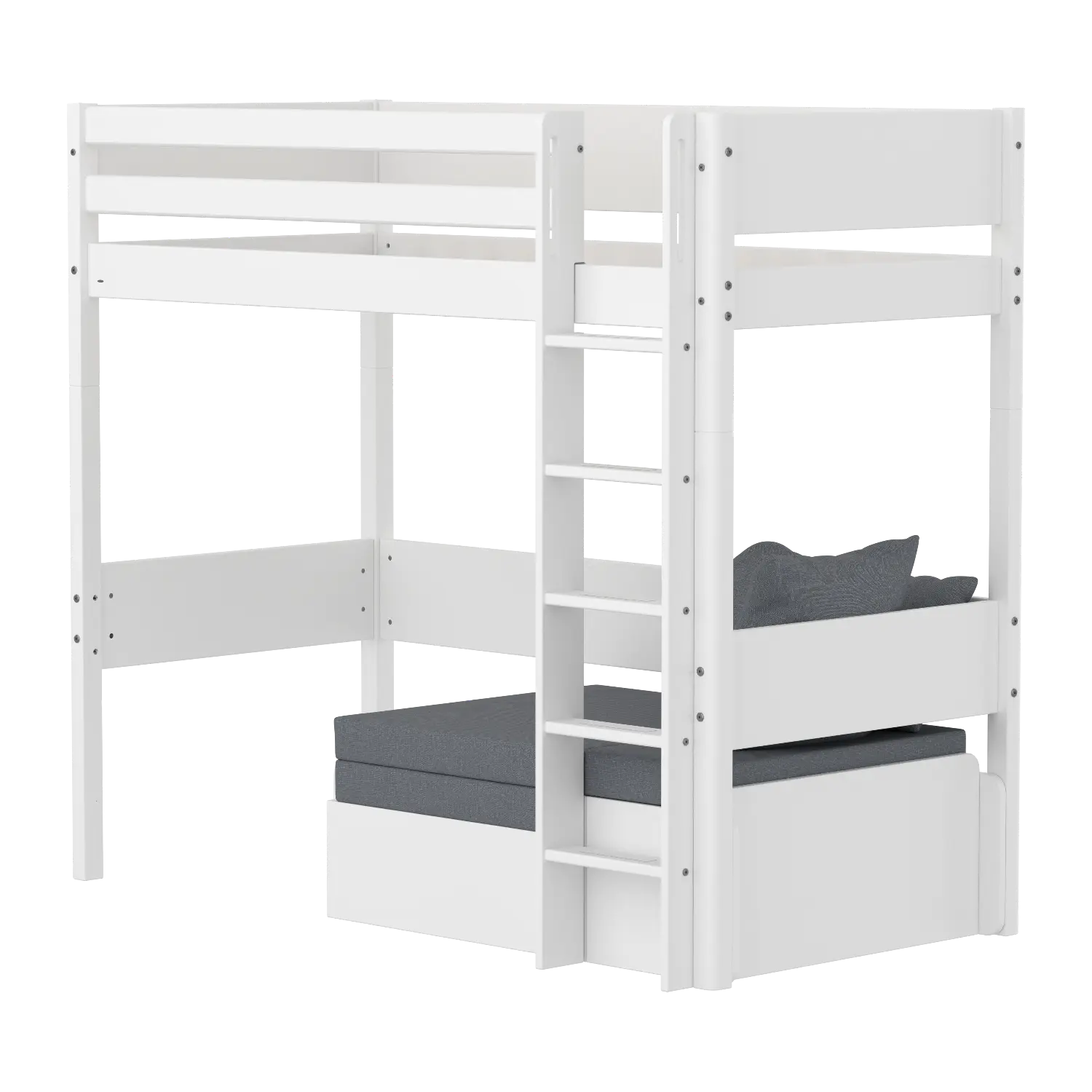 High bed with sofa and sofa mattress, 90x200 cm - Image 6