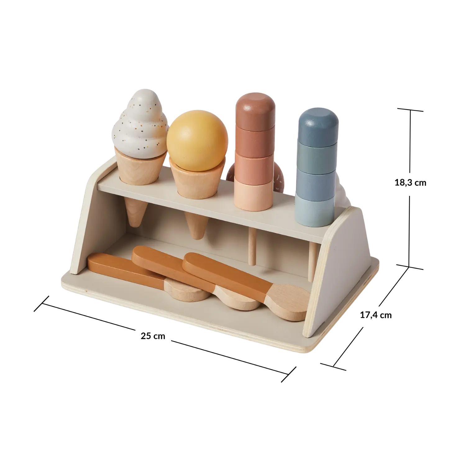 Ice Cream Set, 22 pcs, Handpainted - Image 9