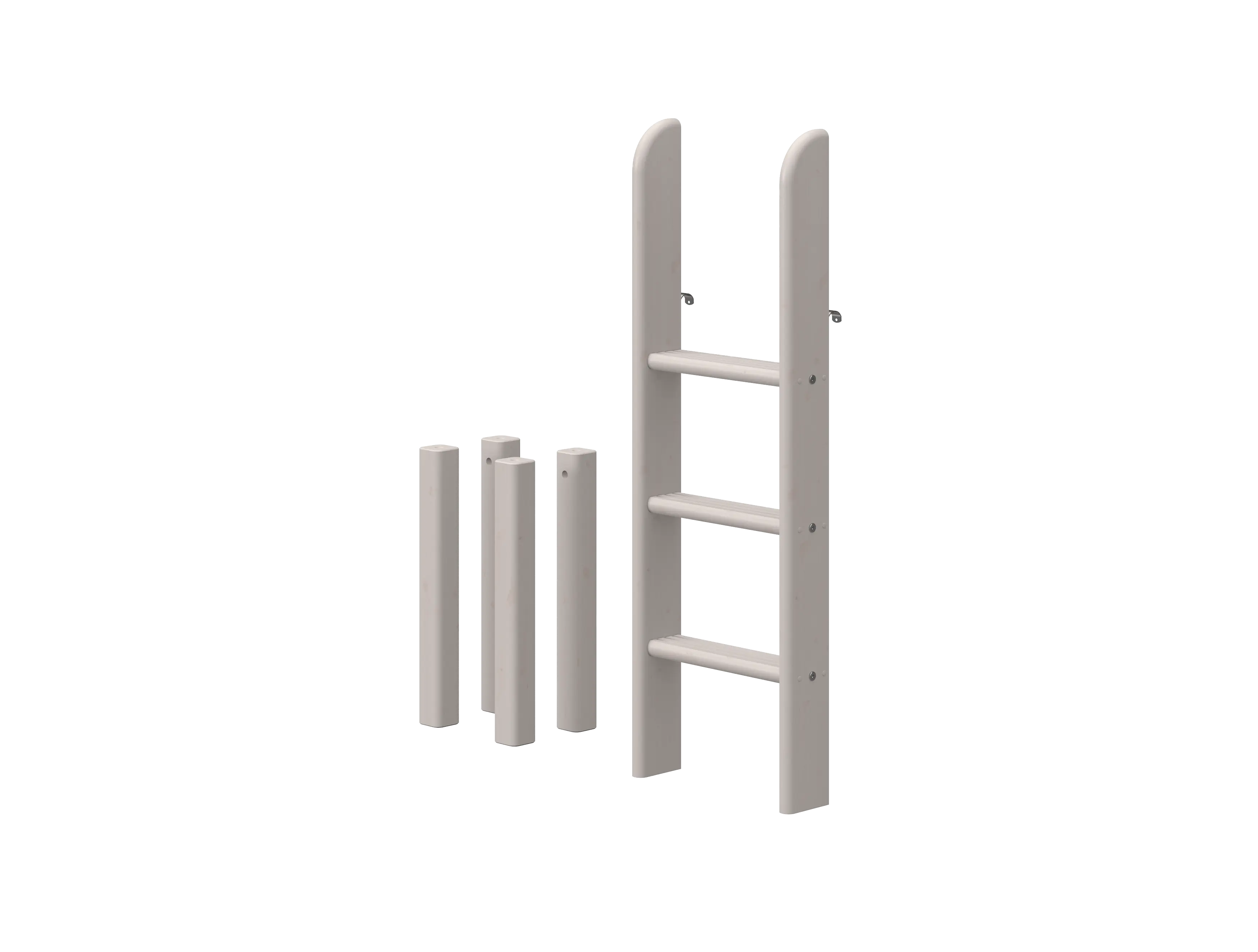 Ladder and Legs for High Bed 120 cm, Grey