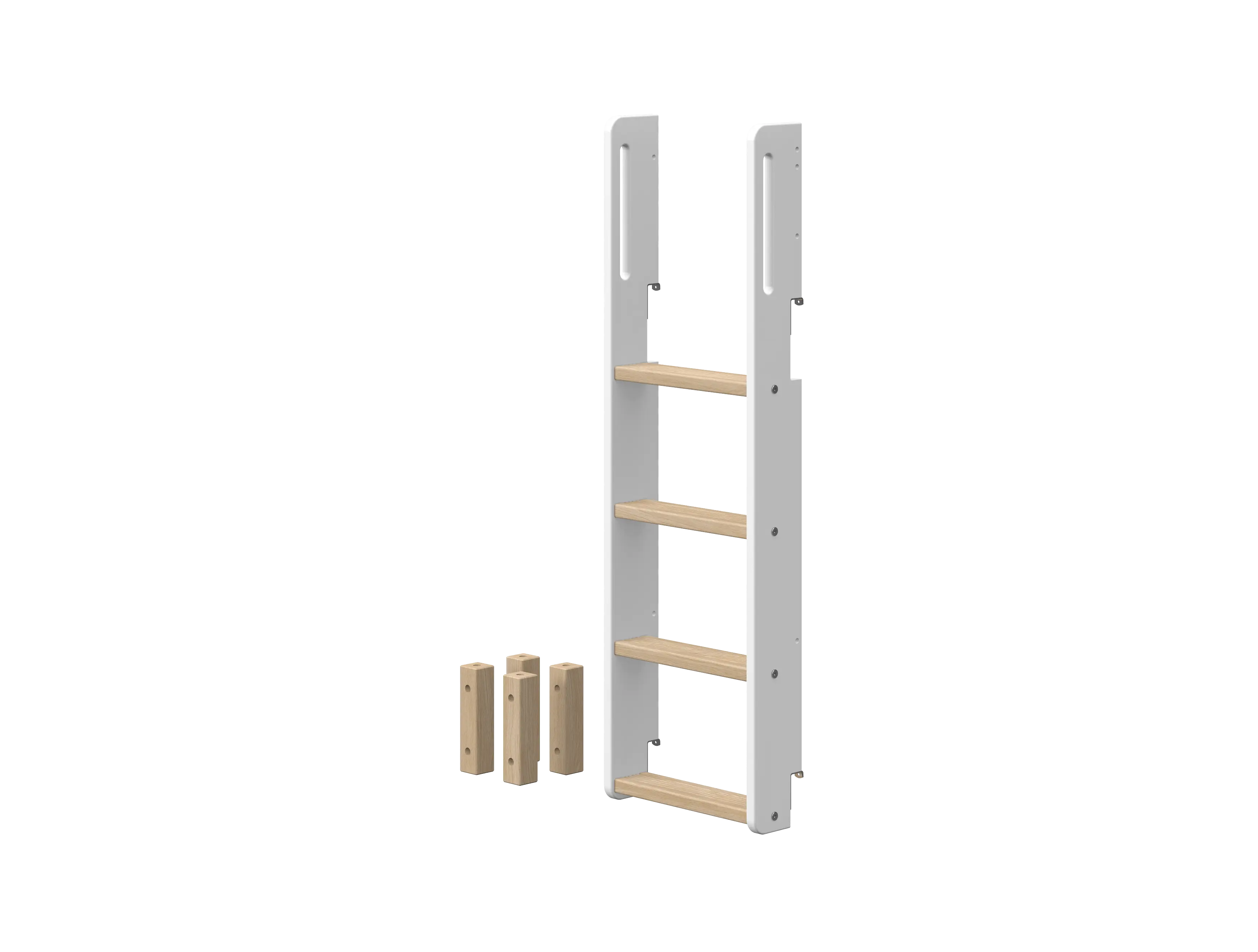 Legs and Ladder for Bunk Bed 154 cm, White/Oak