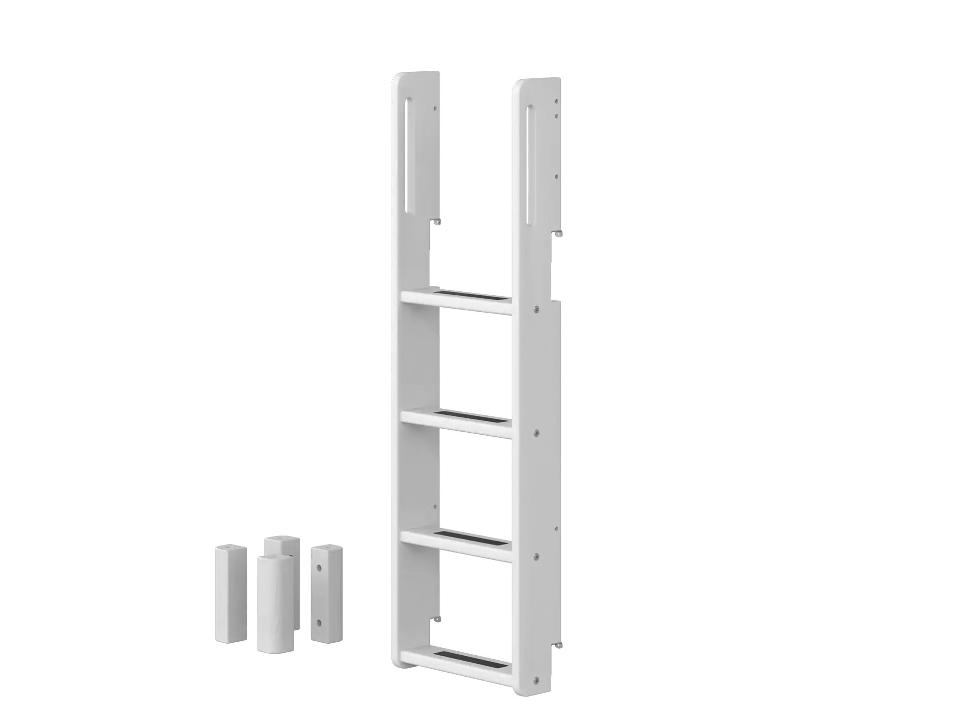 Straight Ladder and Legs for Bunk Bed 154 cm, White