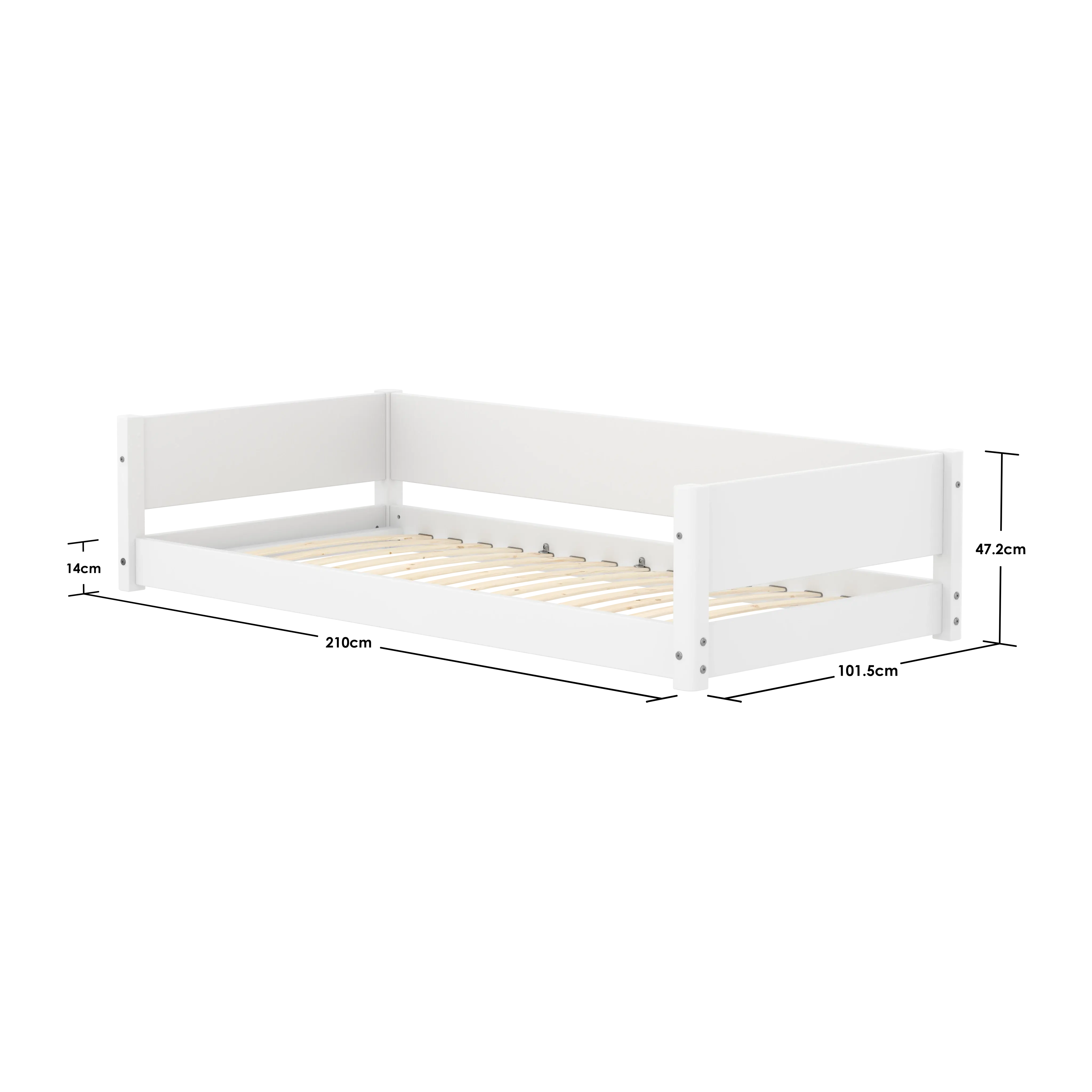 Montessori Bed, 90x200 cm, White - Image 4