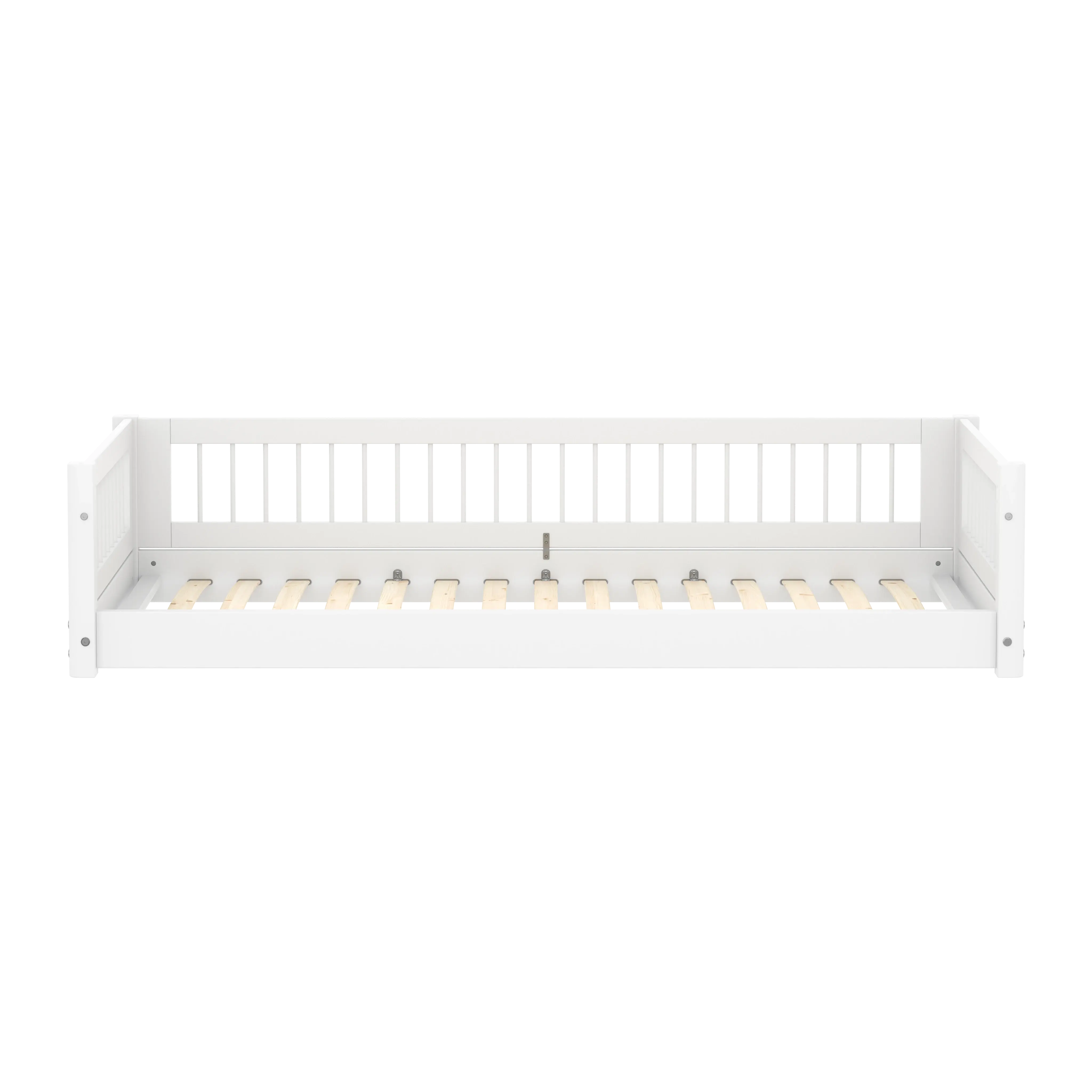 Montessori Bed with Crossbars, 90x200 cm, White - Image 2