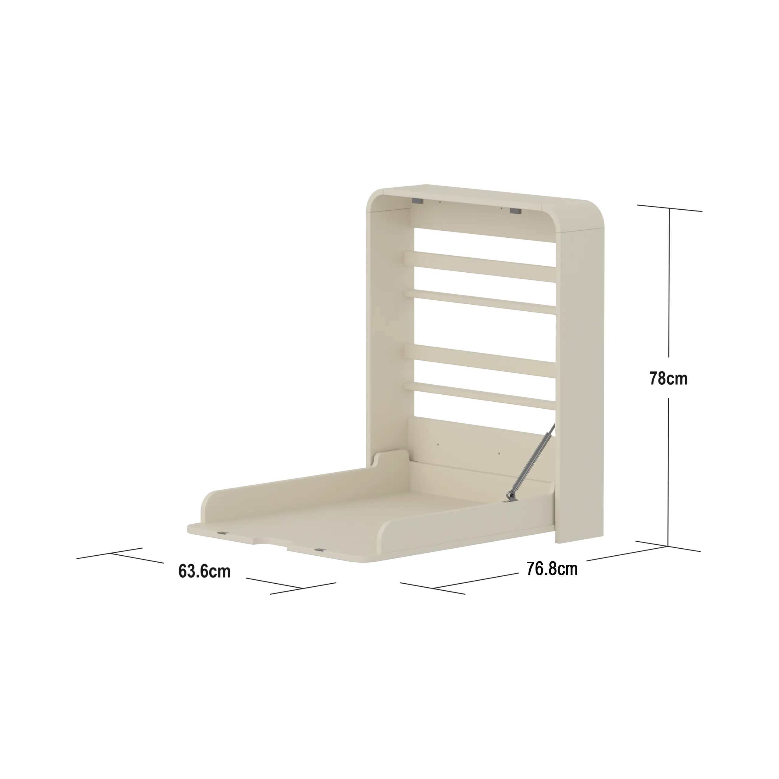 Wall Hanging Changing Unit, Cream - Image 7