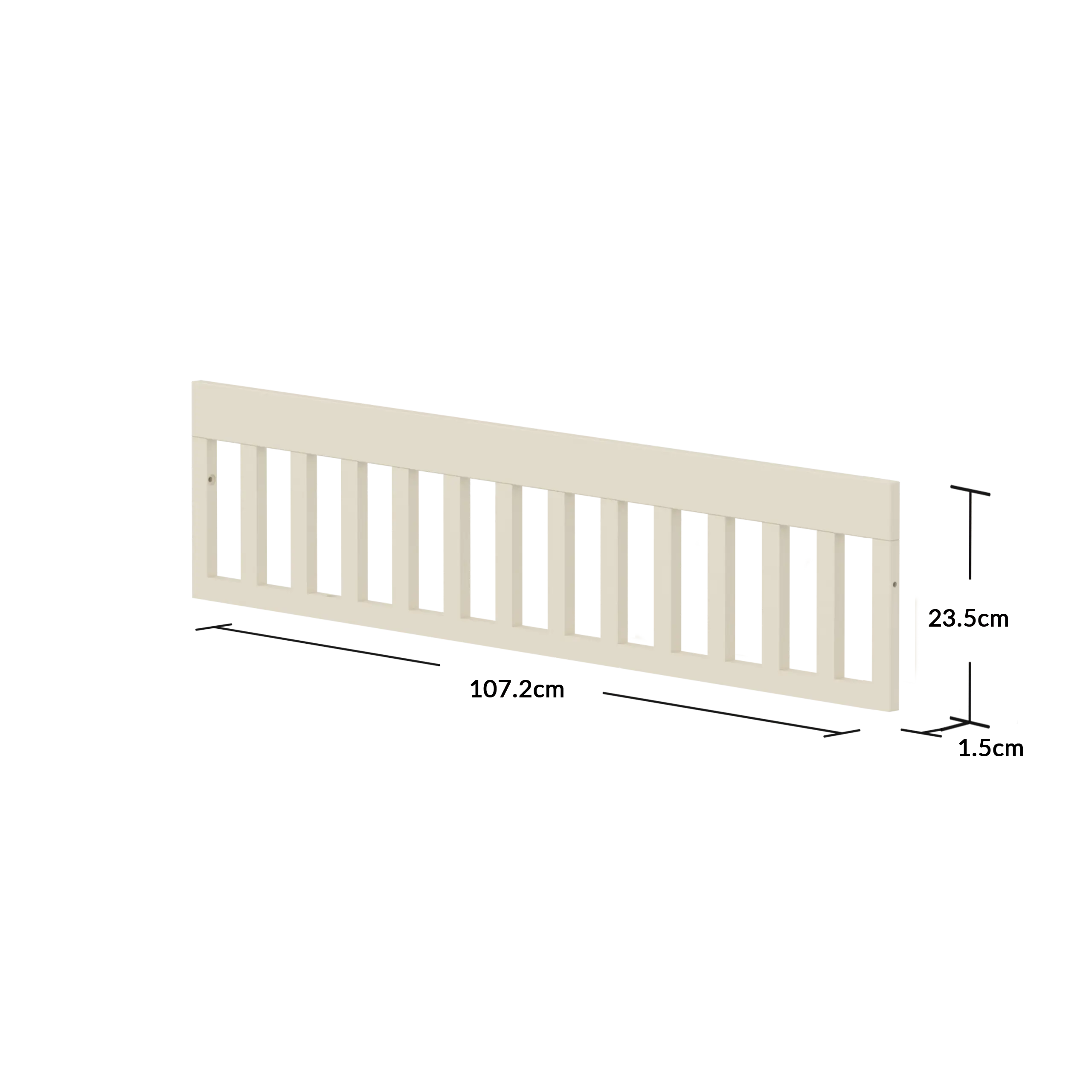 Safety rail for Baby Bed NOVA, 120x70 cm, Cream - Image 5