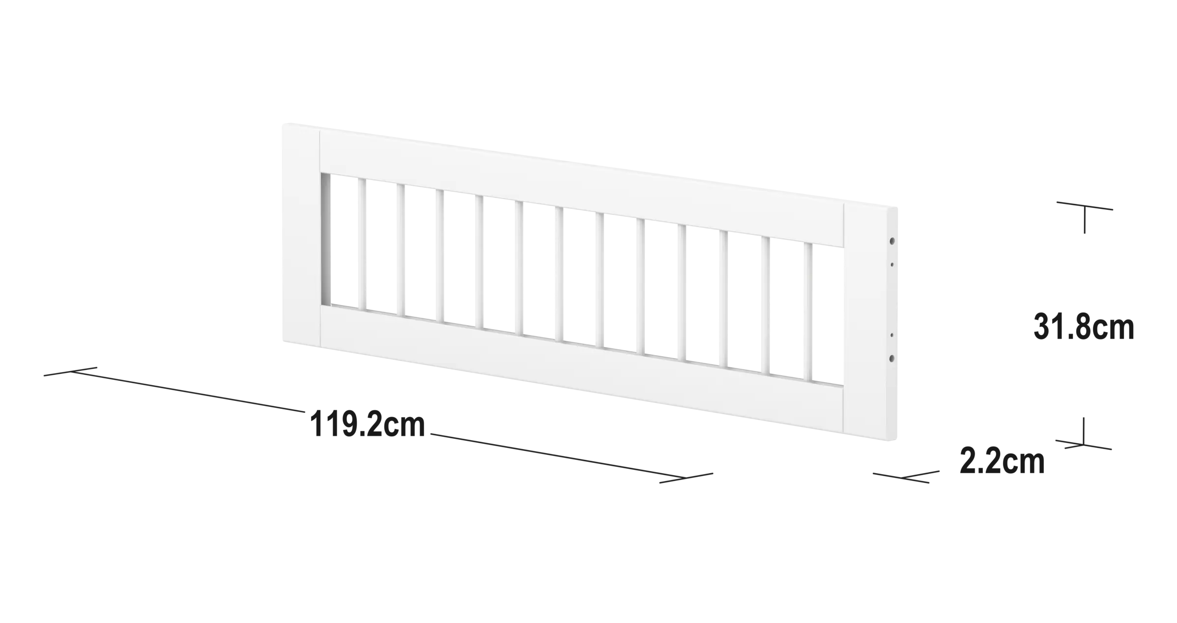 Safety Rail, 1/2, White - Image 7