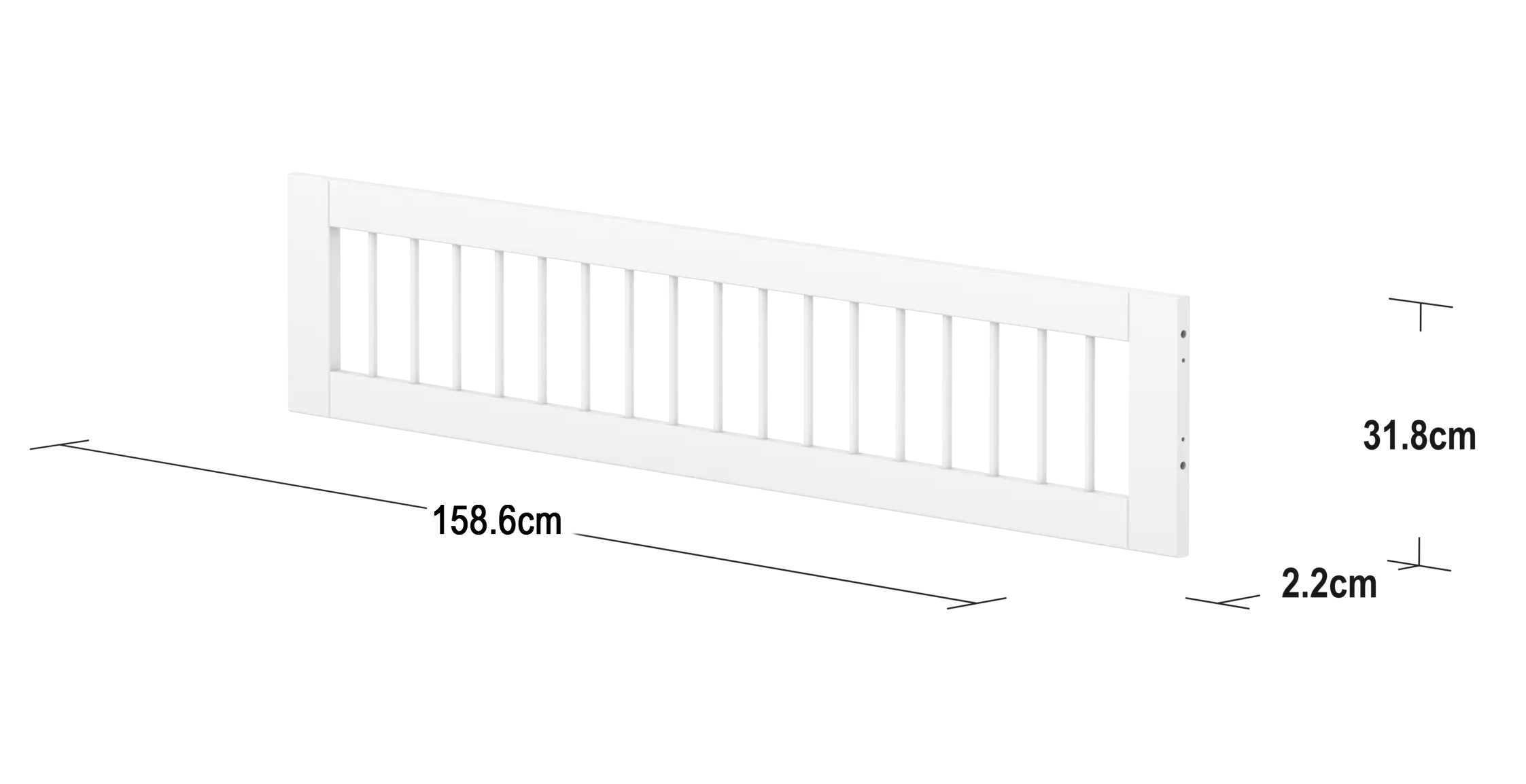 Safety Rail, 3/4, White - Image 7