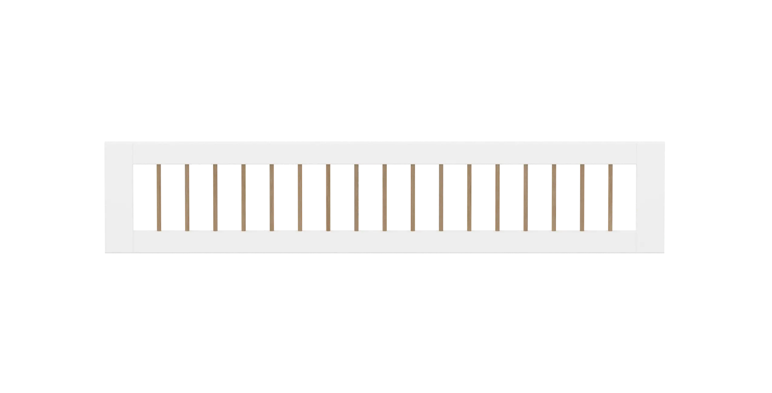 3/4 Safety Rail with, White/Oak - Image 2