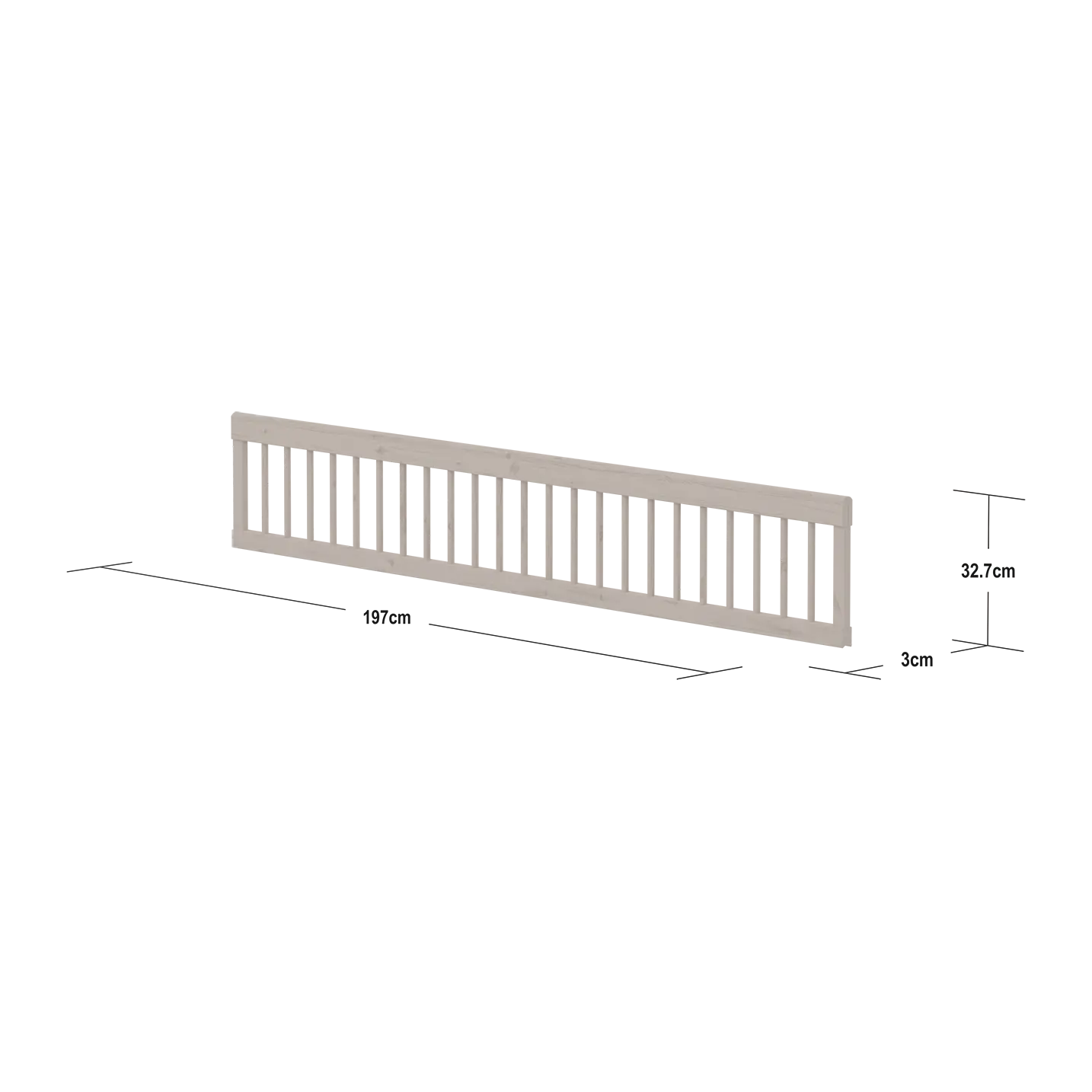 Safety Rail Full-Length, 200 cm, Grey - Image 4