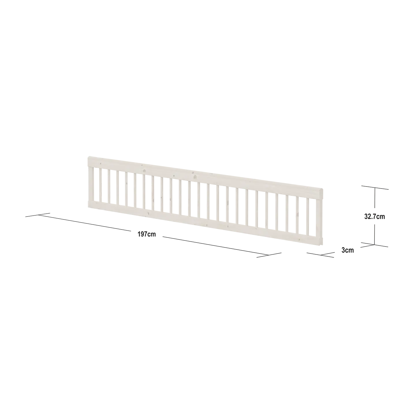 Safety Rail Full-Length, 200 cm, White - Image 4