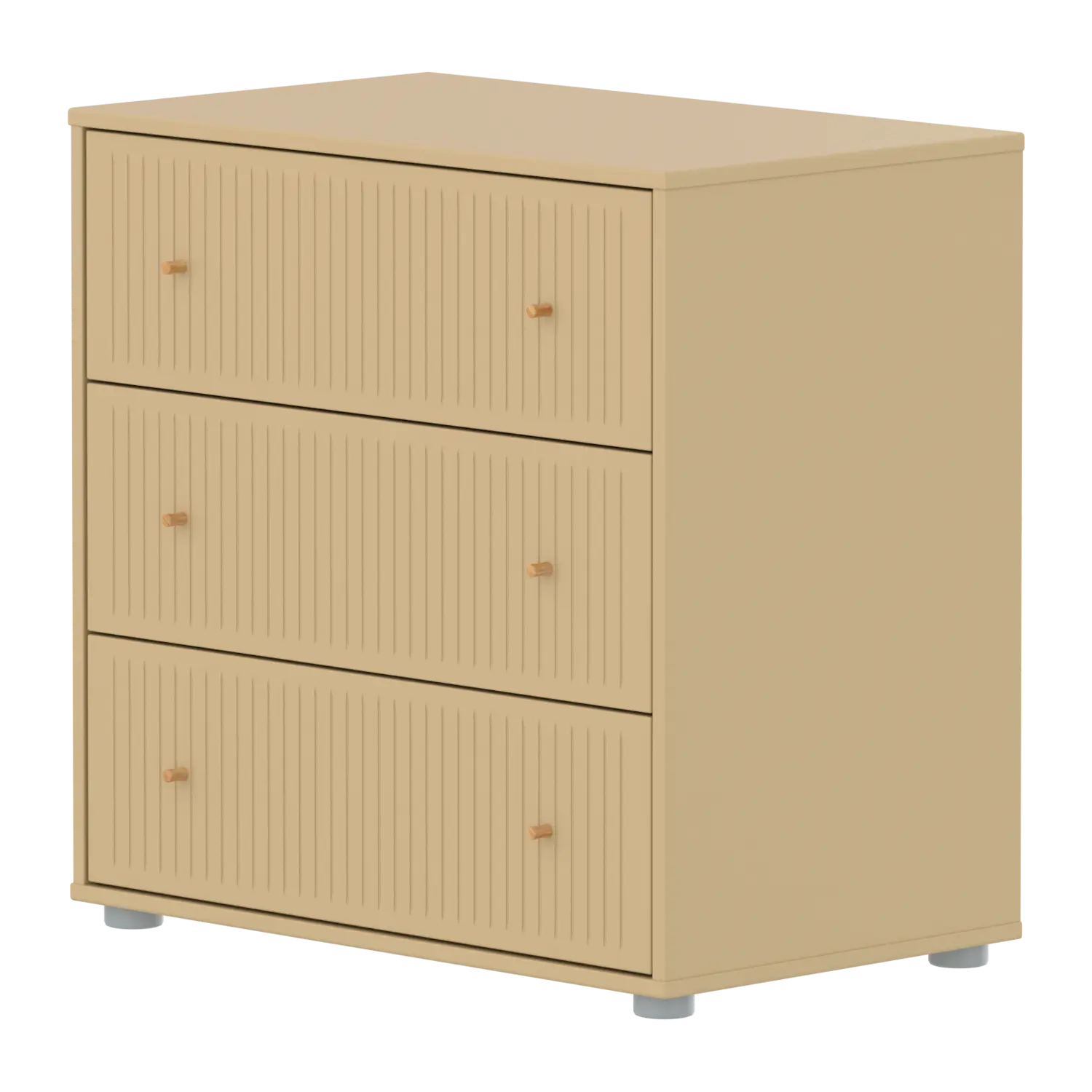 SAGA Chest, 3 drawer, Sand with Grooves