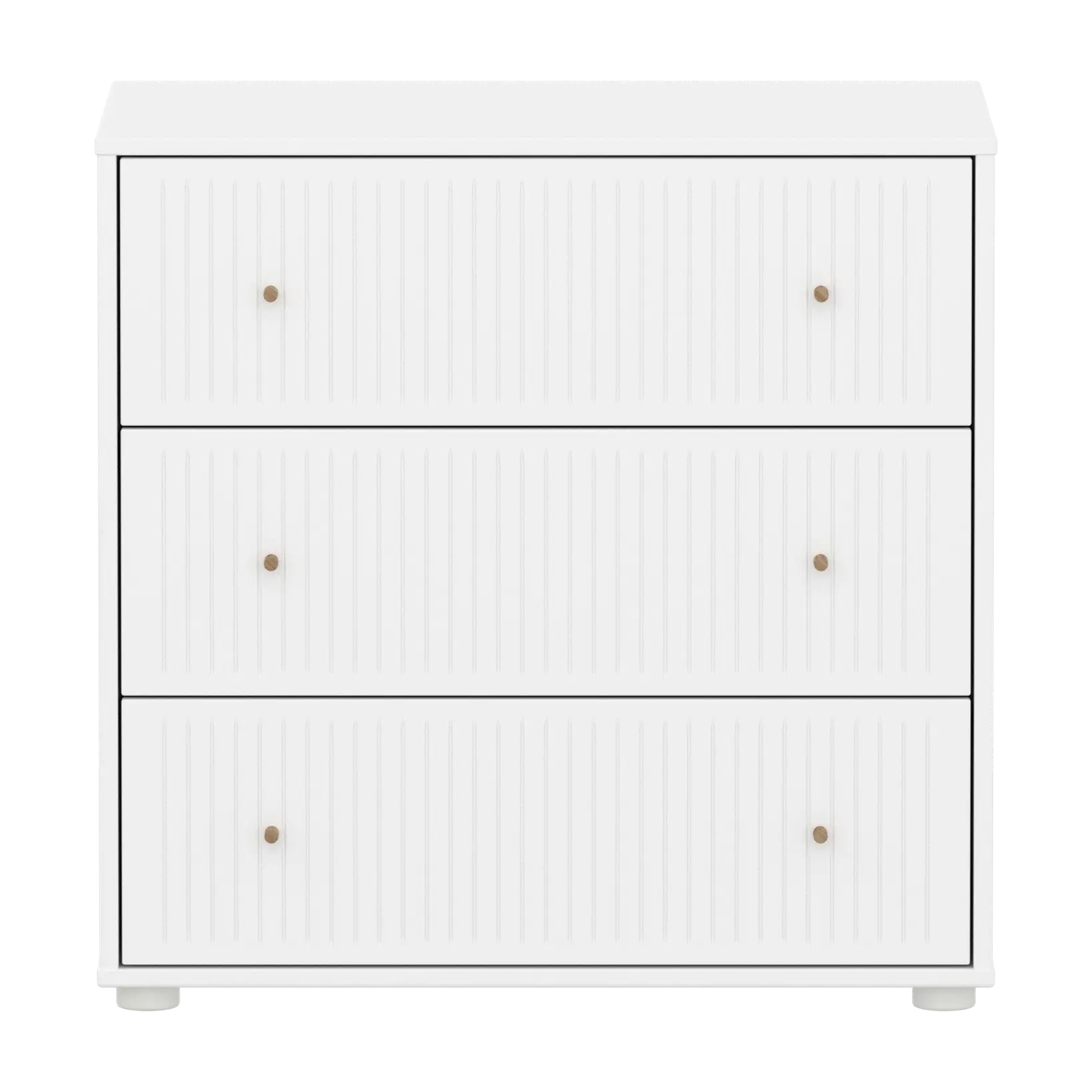 SAGA Chest, 3 drawer, White with Grooves - Image 2