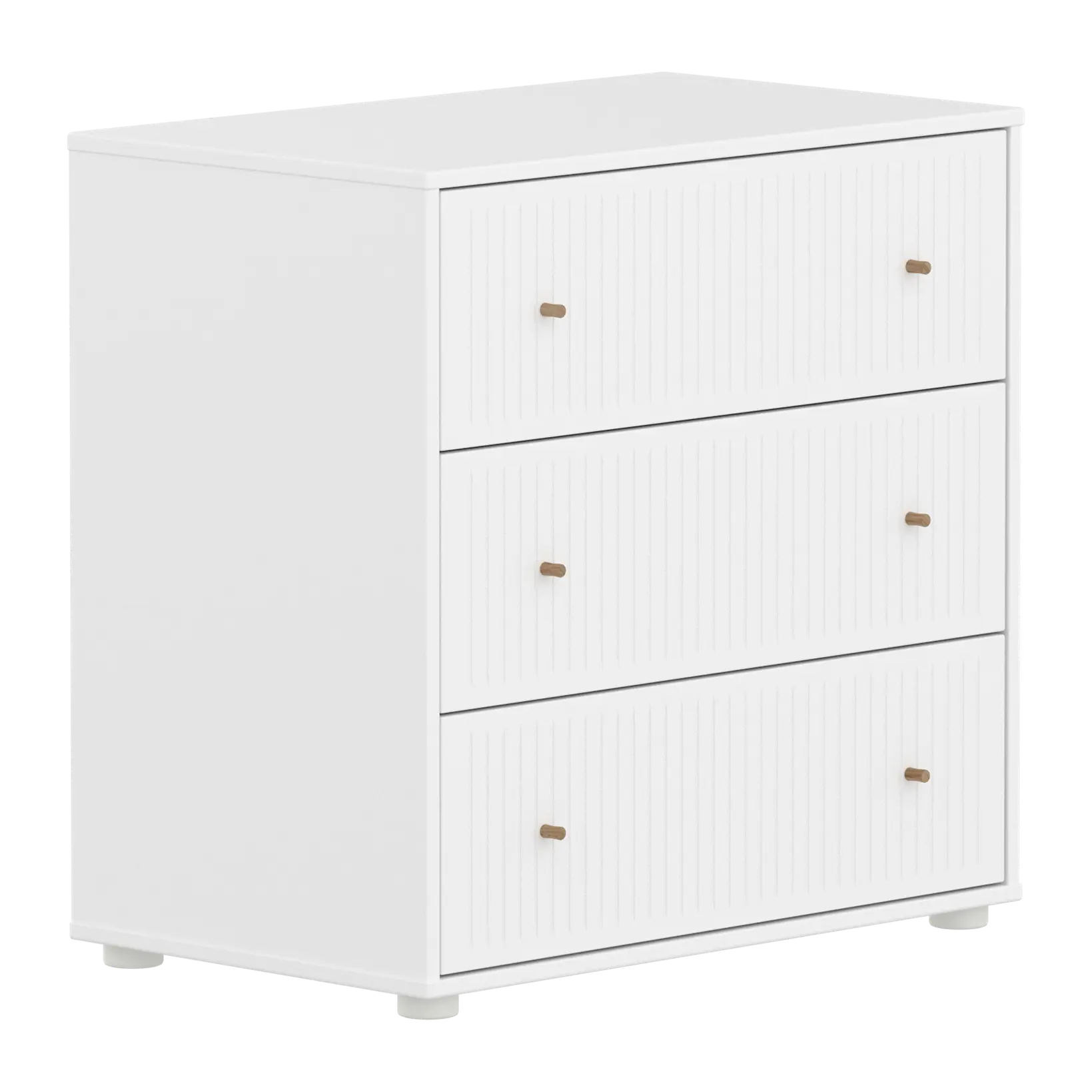 SAGA Chest, 3 drawer, White with Grooves - Image 3