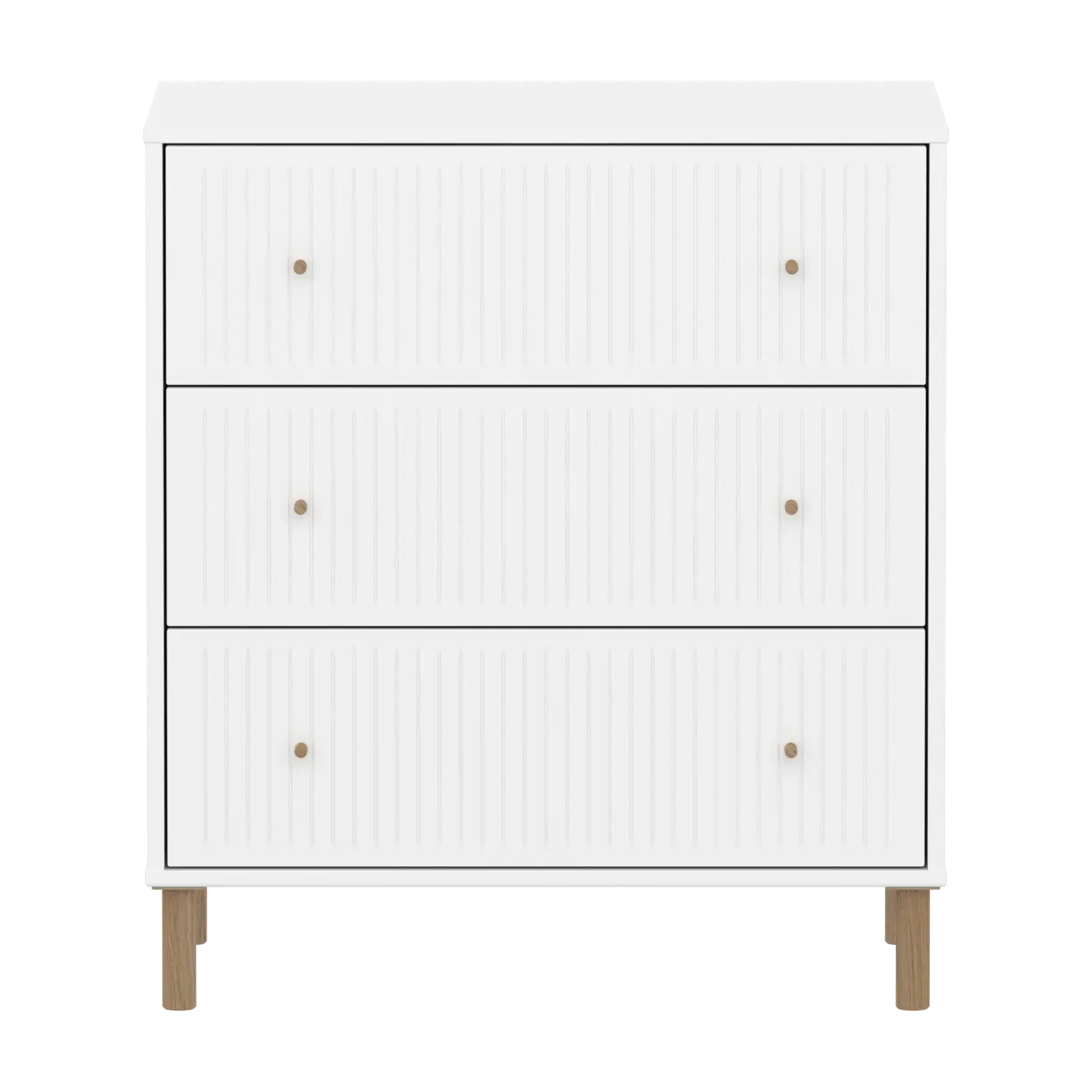 SAGA Chest, 3 drawer, White with Grooves - Image 2