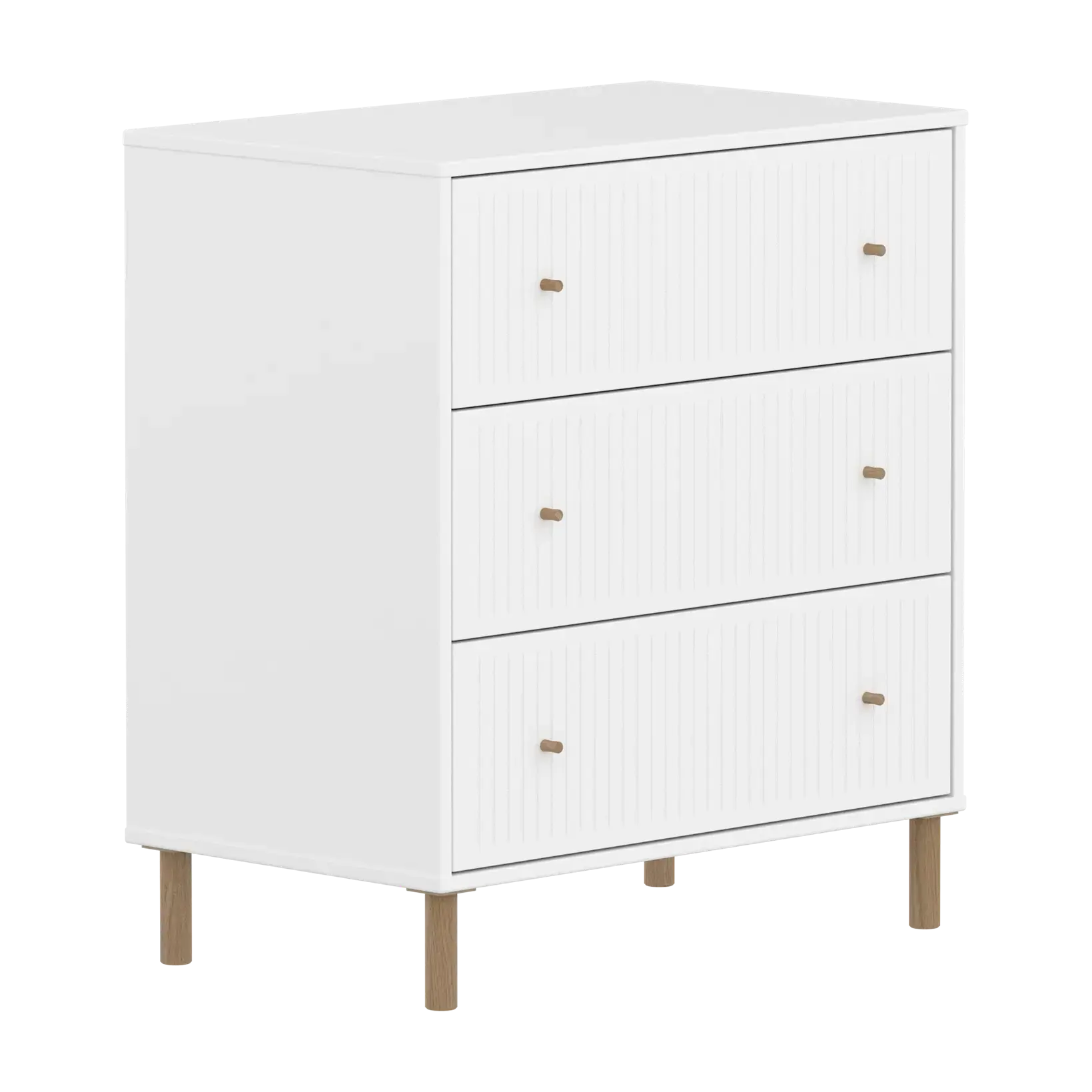 SAGA Chest, 3 drawer, White with Grooves - Image 3
