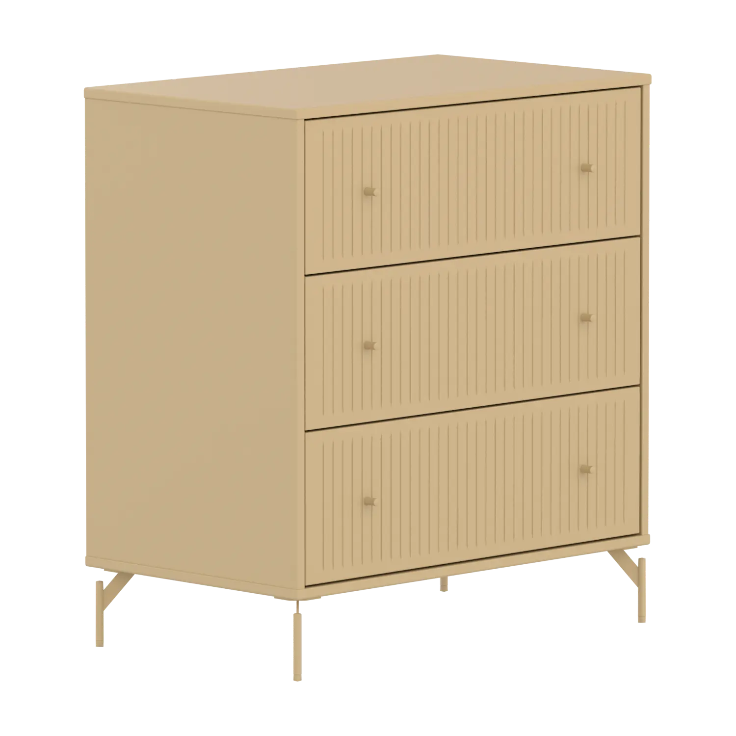 SAGA Chest, 3 drawer, Sand with grooves - Image 3