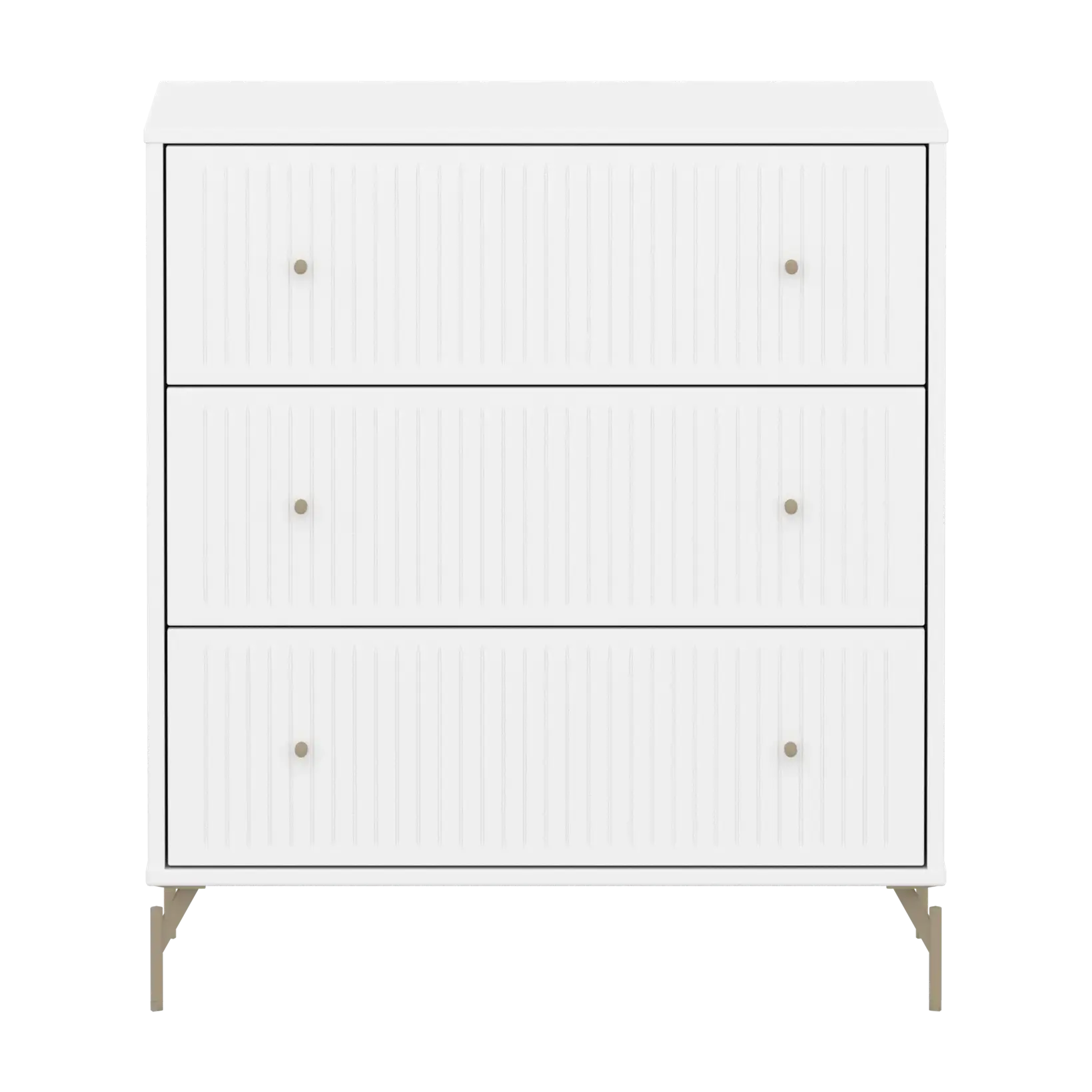 SAGA Chest, 3 drawer, White with Grooves - Image 2