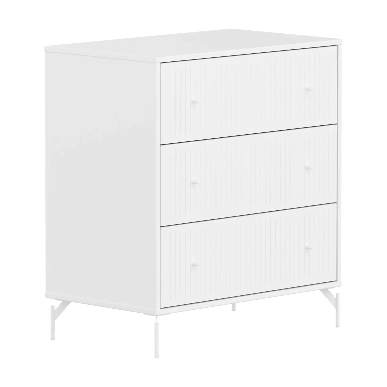 SAGA Chest, 3 drawer, White with Grooves - Image 6
