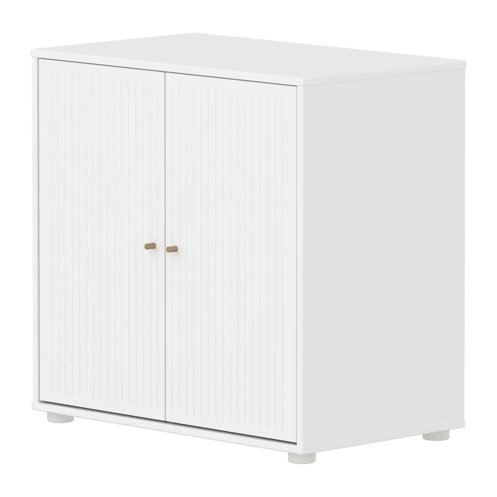 SAGA Cupboard, 2 doors, White with grooves