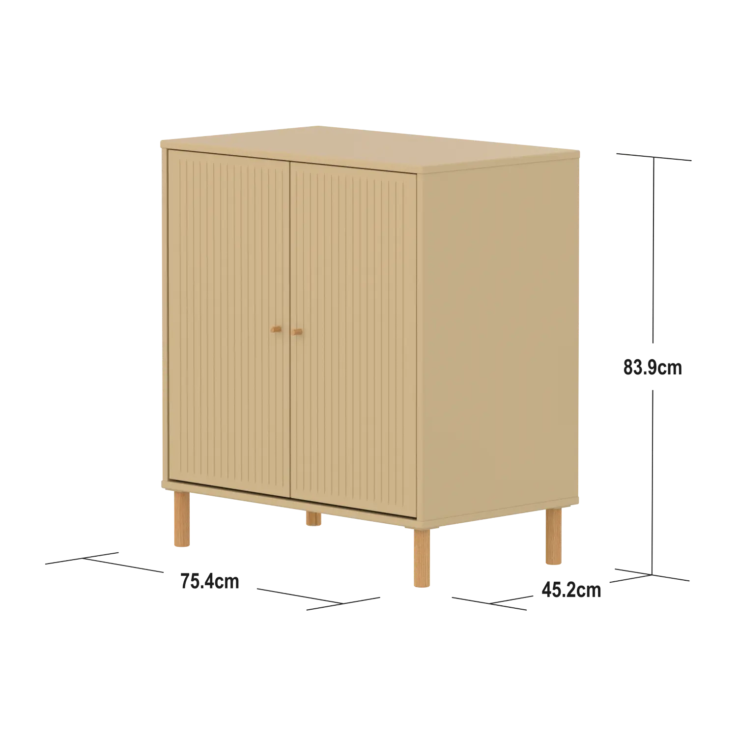 SAGA Cupboard, 2 doors, Sand with grooves - Image 4
