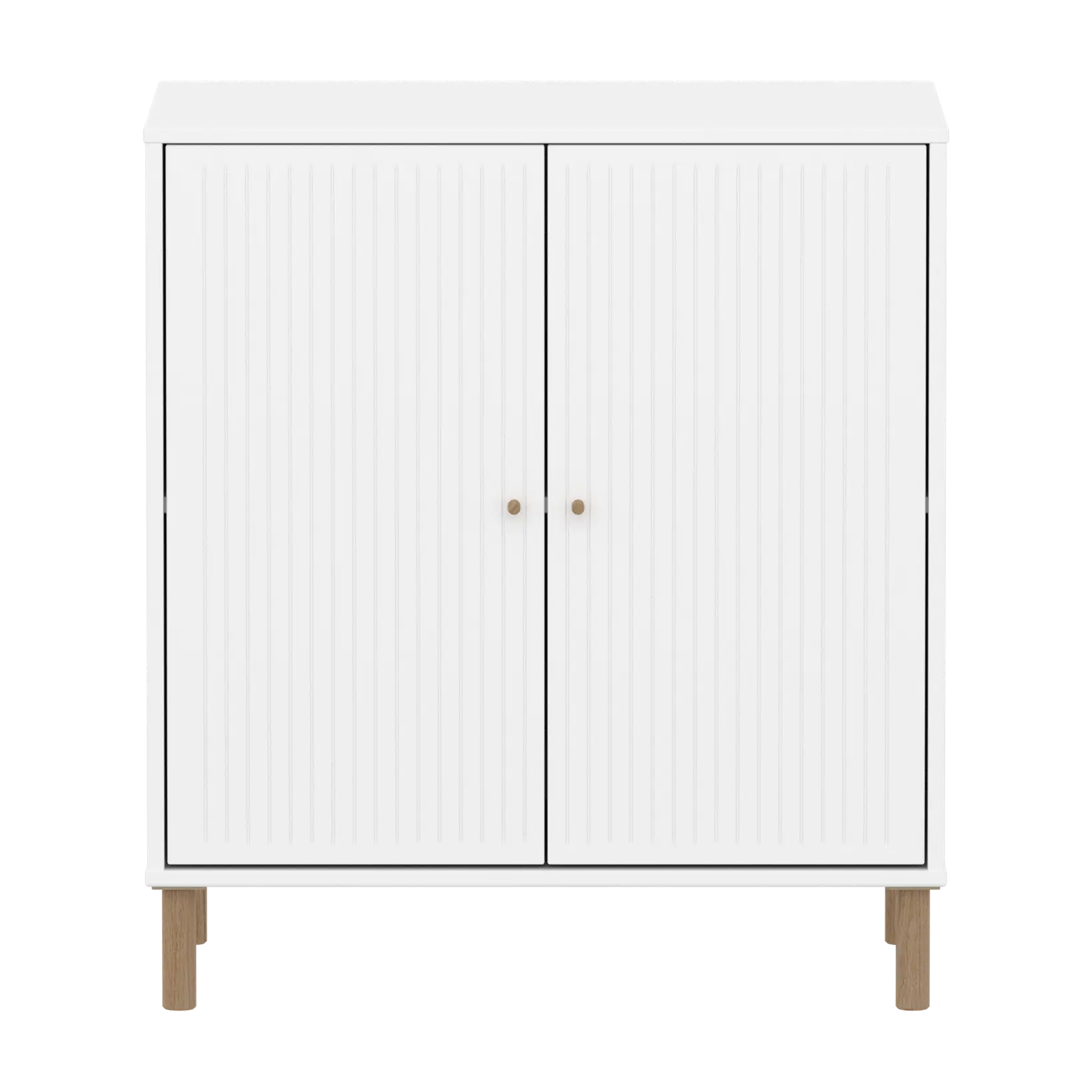 SAGA Cupboard, 2 doors, White with grooves - Image 2
