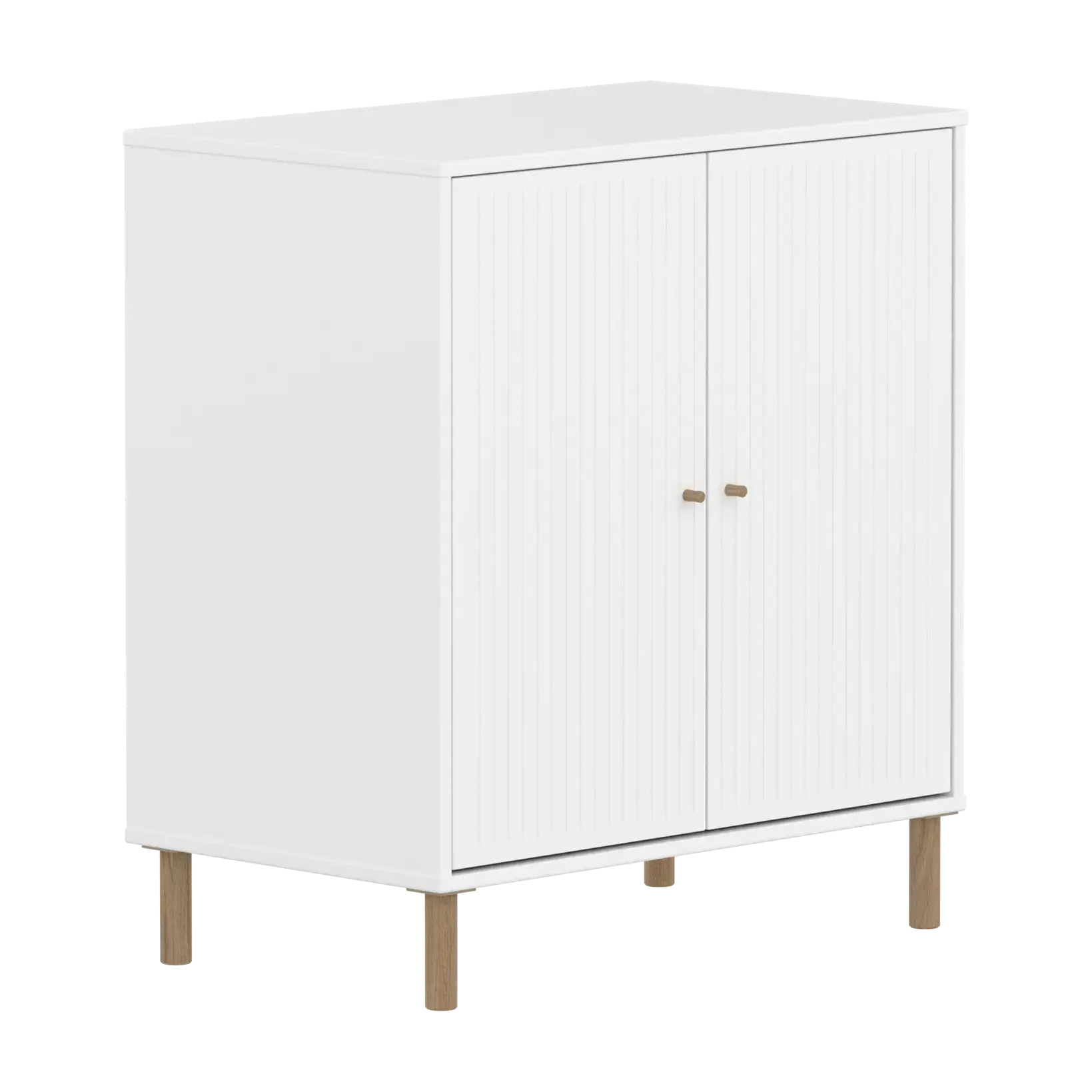 SAGA Cupboard, 2 doors, White with grooves - Image 3