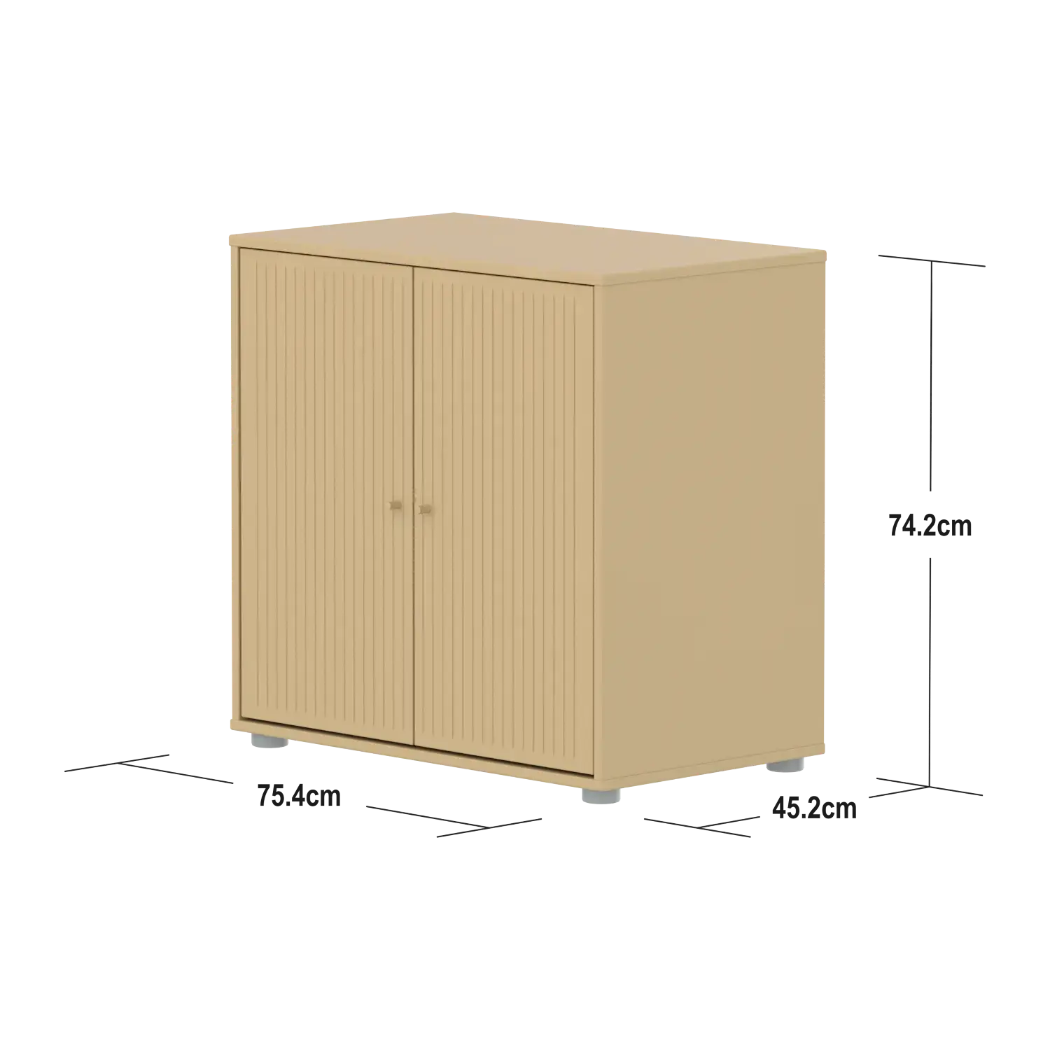 SAGA Cupboard, 2 doors, Sand with grooves - Image 4