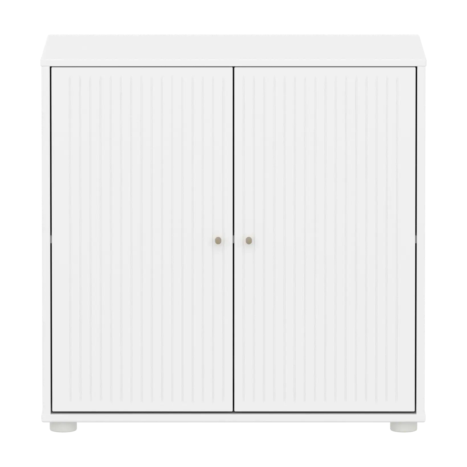 SAGA Cupboard, 2 doors, White with grooves - Image 2
