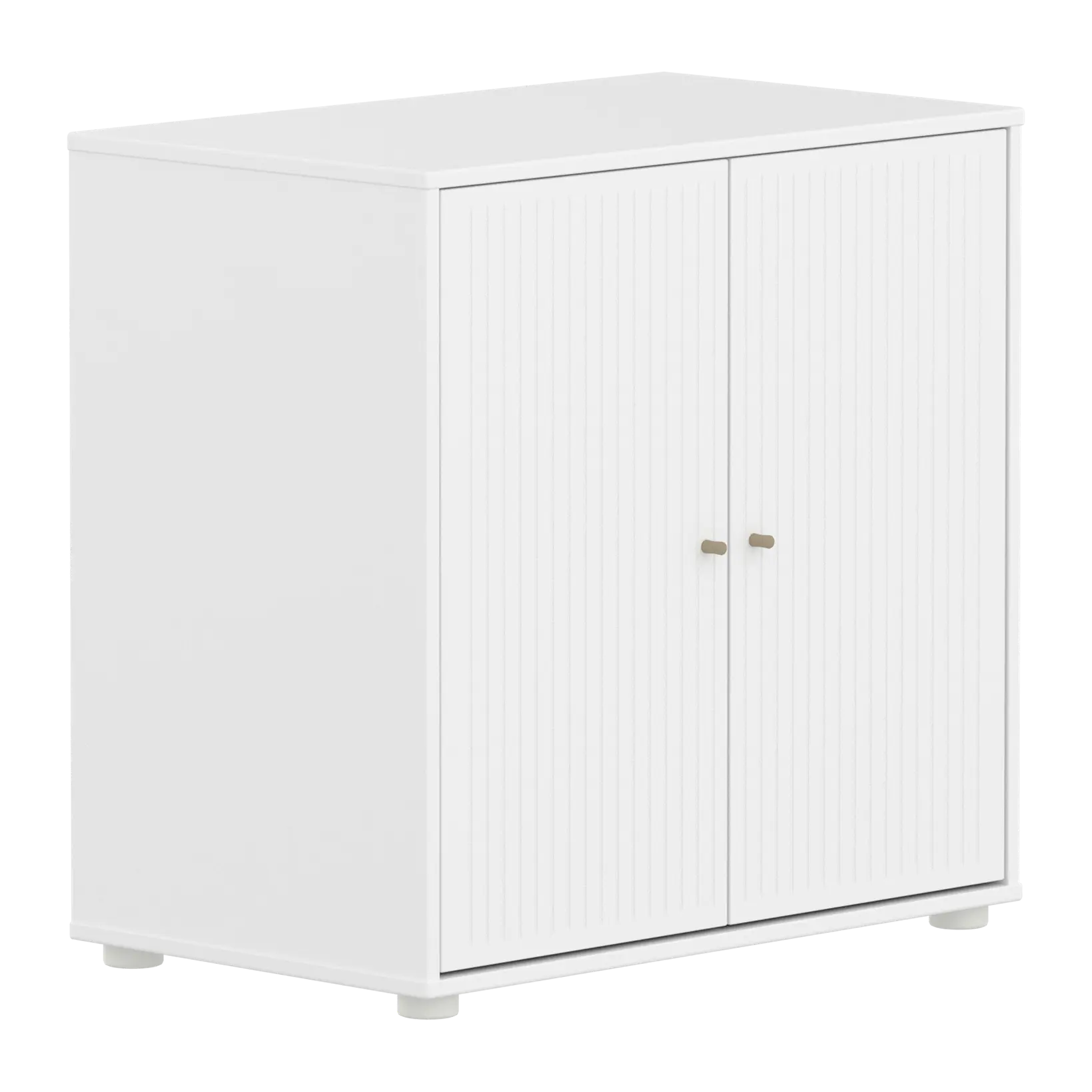 SAGA Cupboard, 2 doors, White with grooves - Image 3
