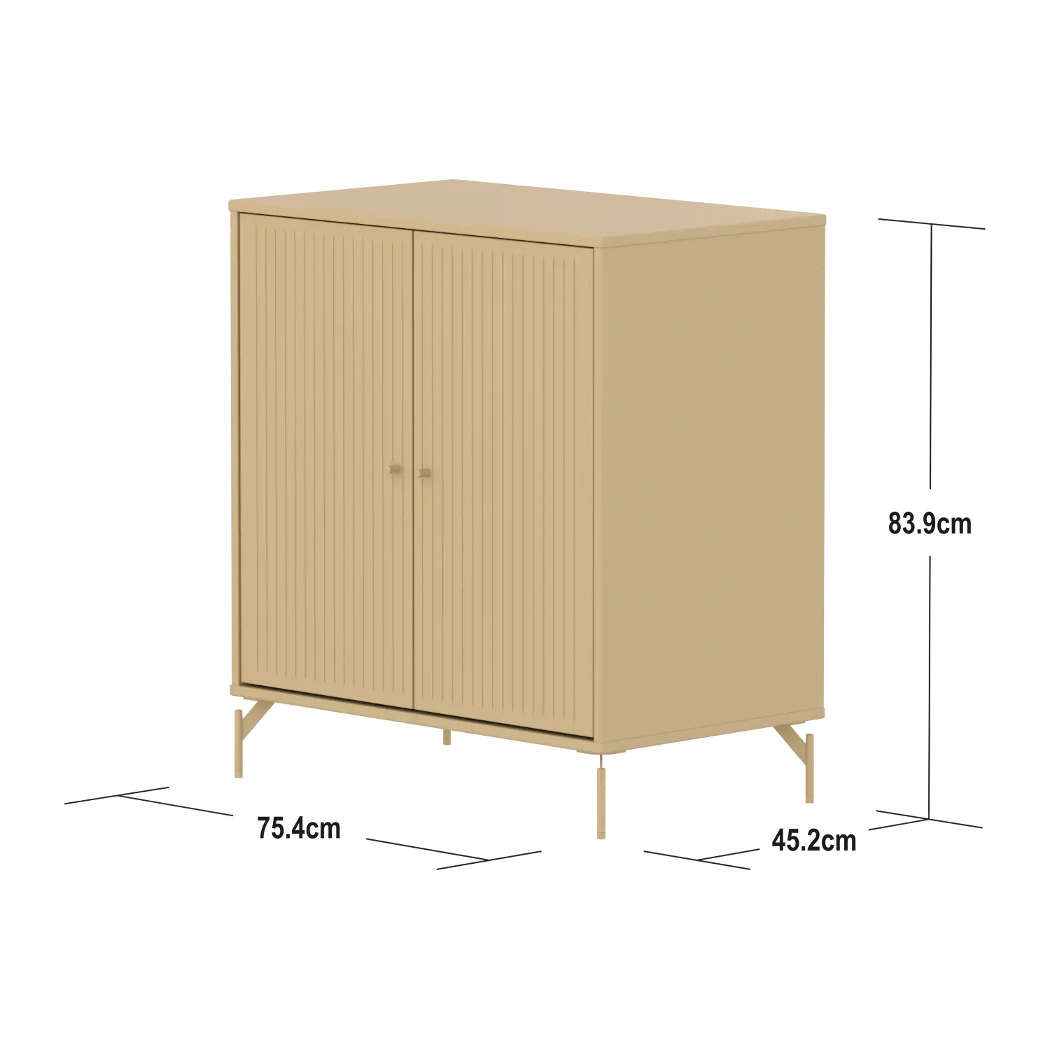 SAGA Cupboard, 2 doors, Sand with grooves - Image 4