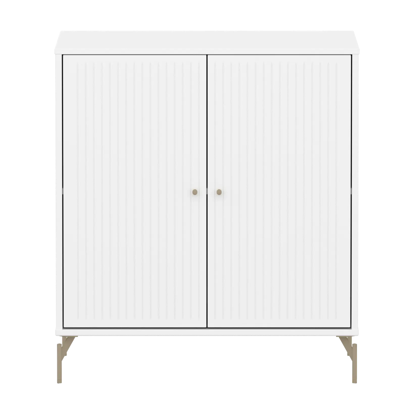 SAGA Cupboard, 2 doors, White with grooves - Image 2