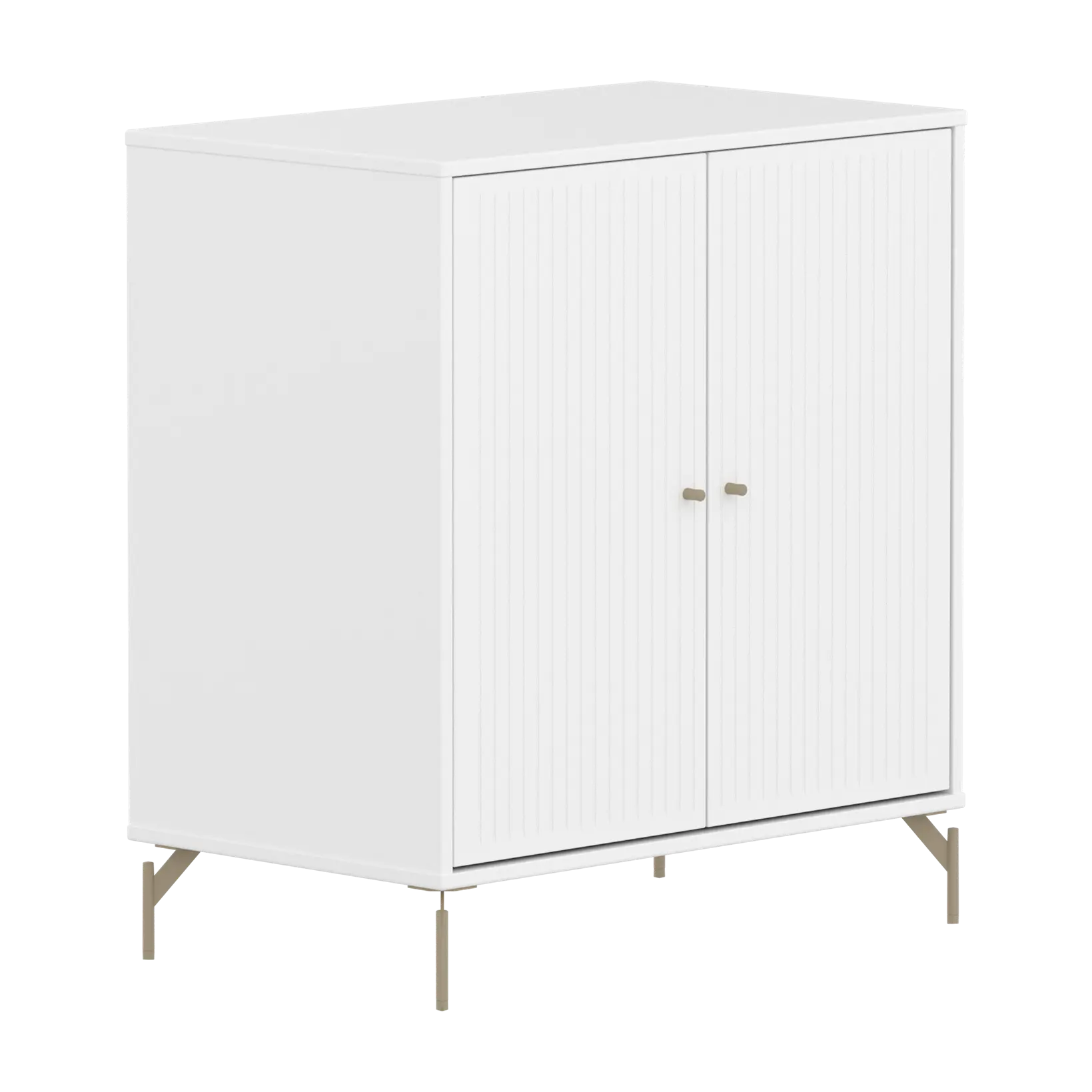 SAGA Cupboard, 2 doors, White with grooves - Image 3