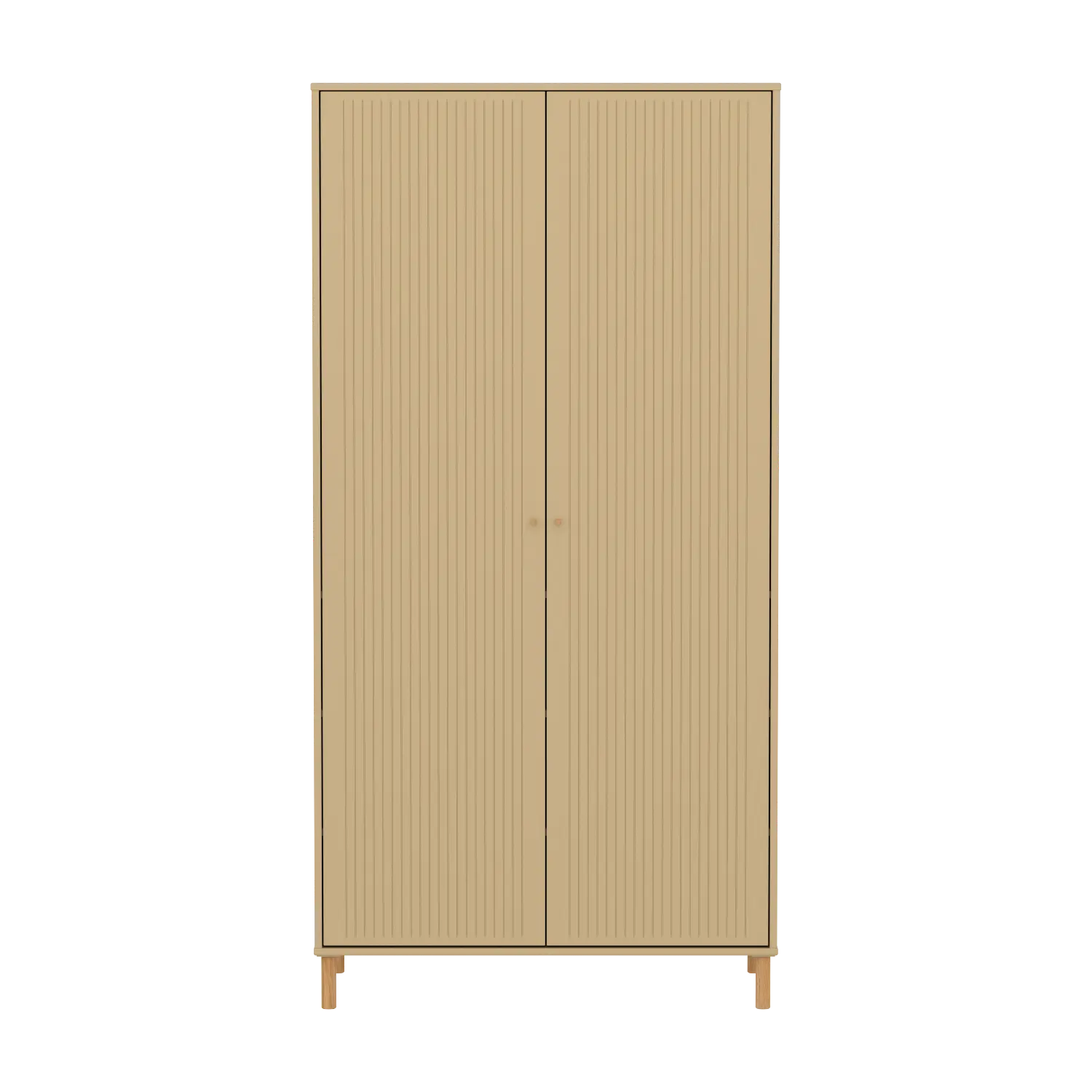 SAGA Wardrobe, 2 door, Sand with grooves - Image 2