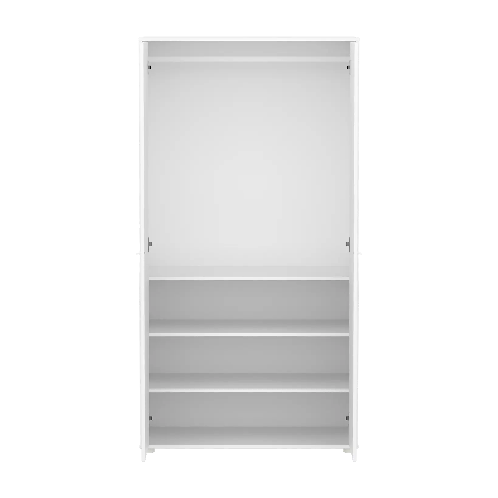 SAGA Wardrobe, 2 door, White with grooves - Image 5