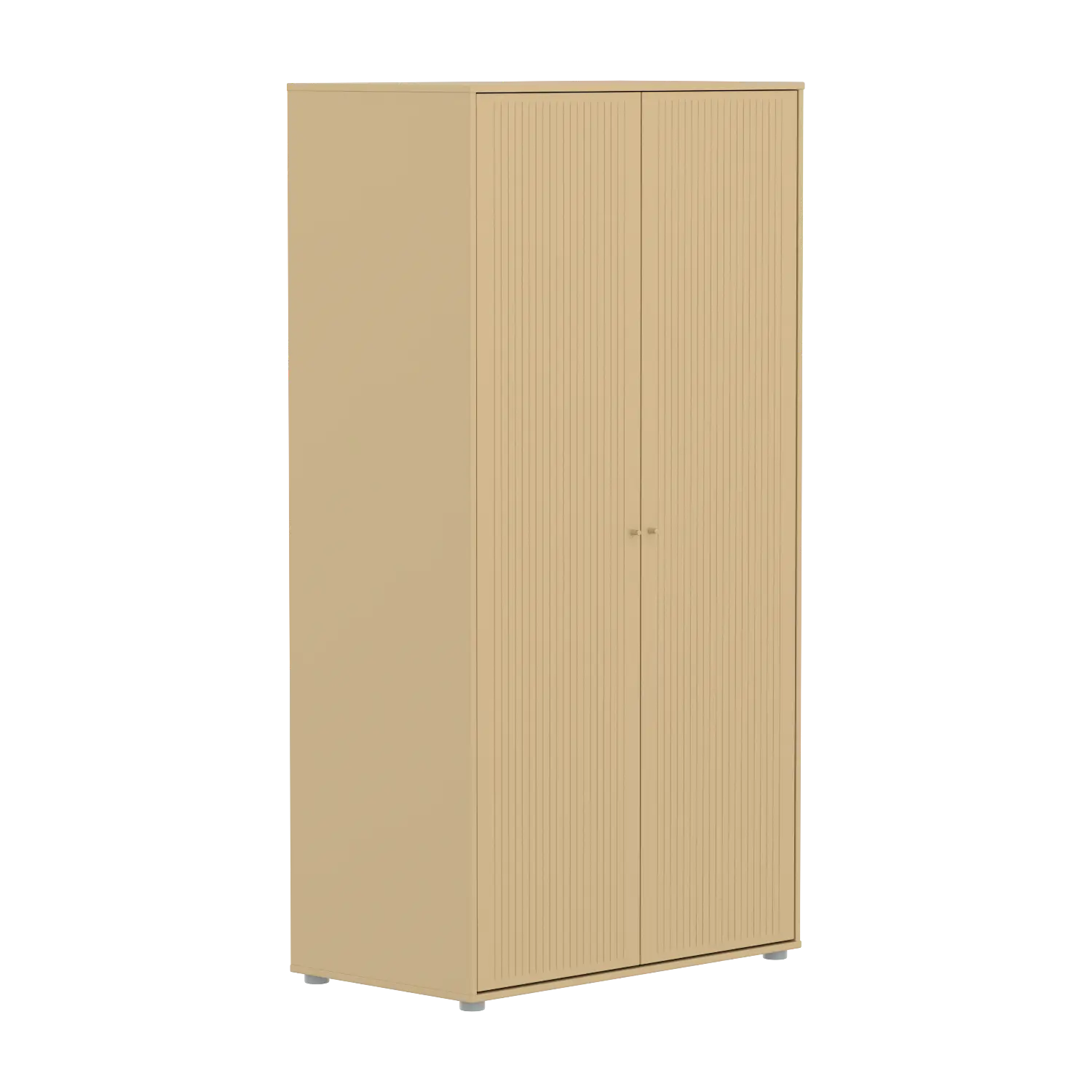 SAGA Wardrobe, 2 door, Sand with grooves - Image 3
