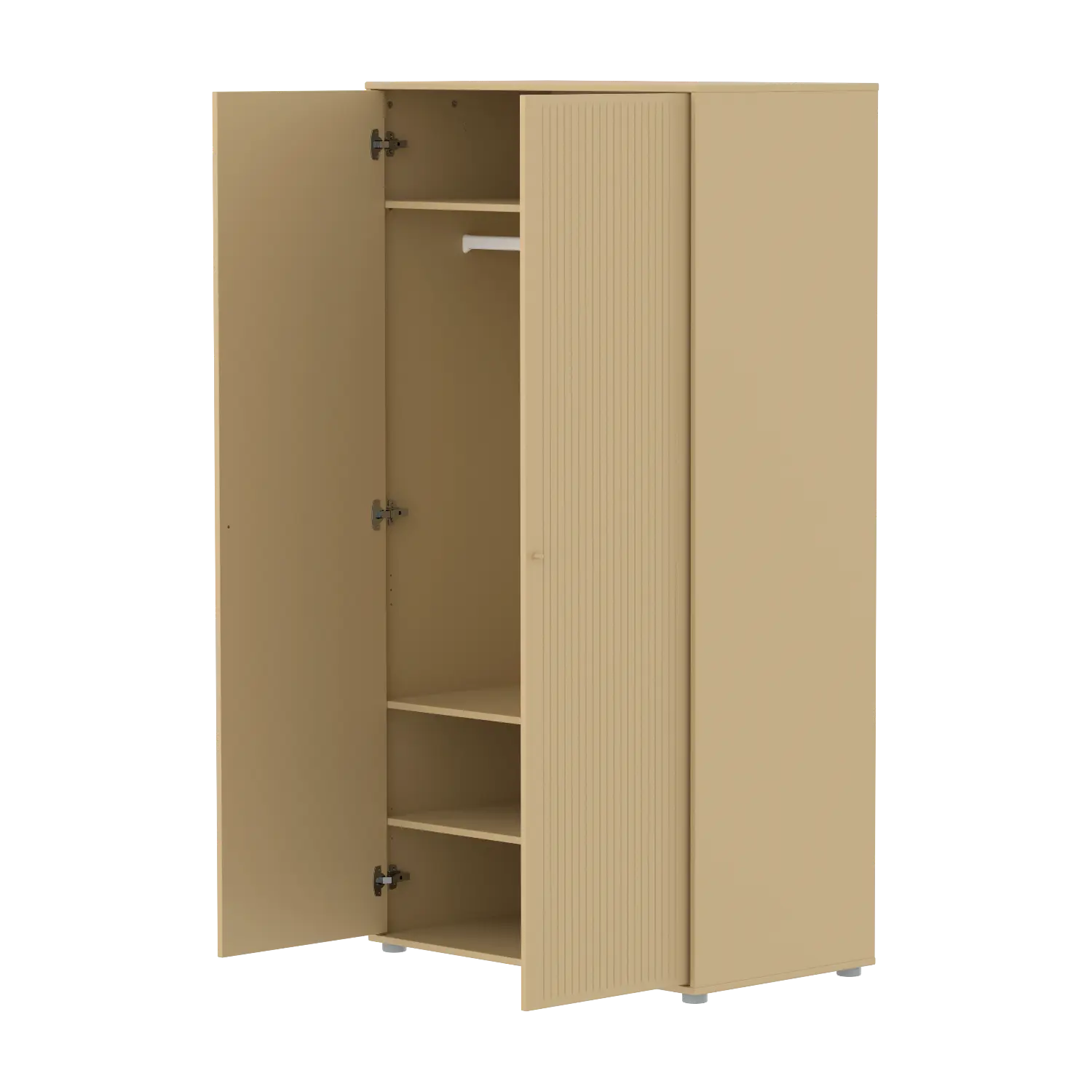 SAGA Wardrobe, 2 door, Sand with grooves - Image 7