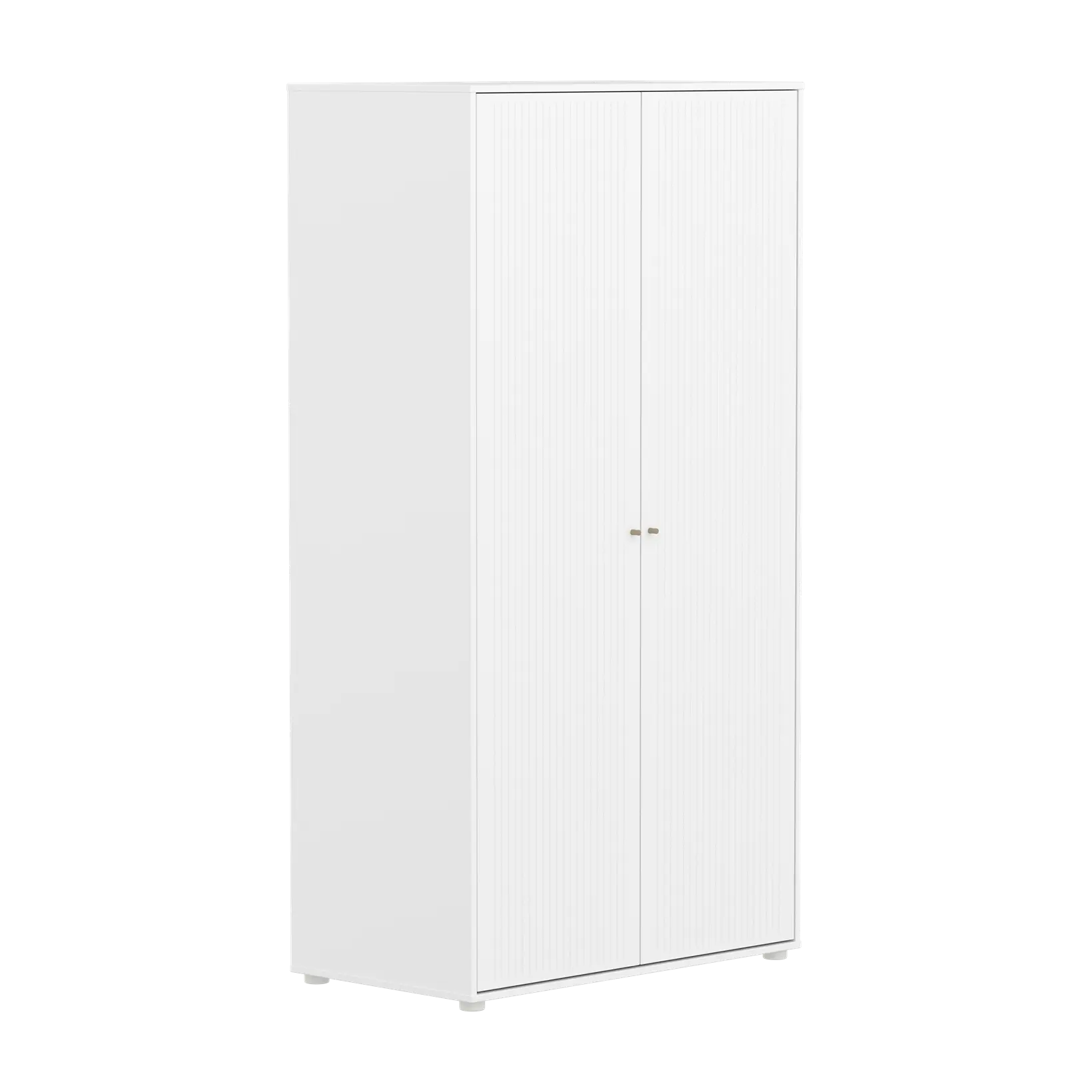 SAGA Wardrobe, 2 door, White with grooves - Image 3