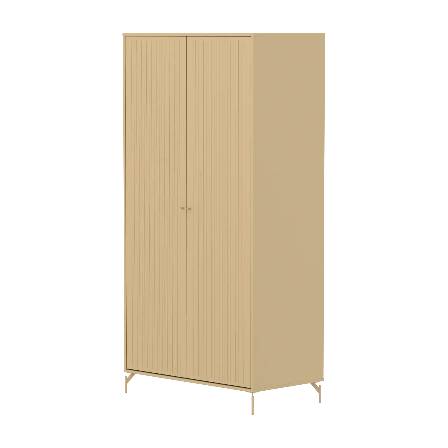 SAGA Wardrobe, 2 door, Sand with grooves