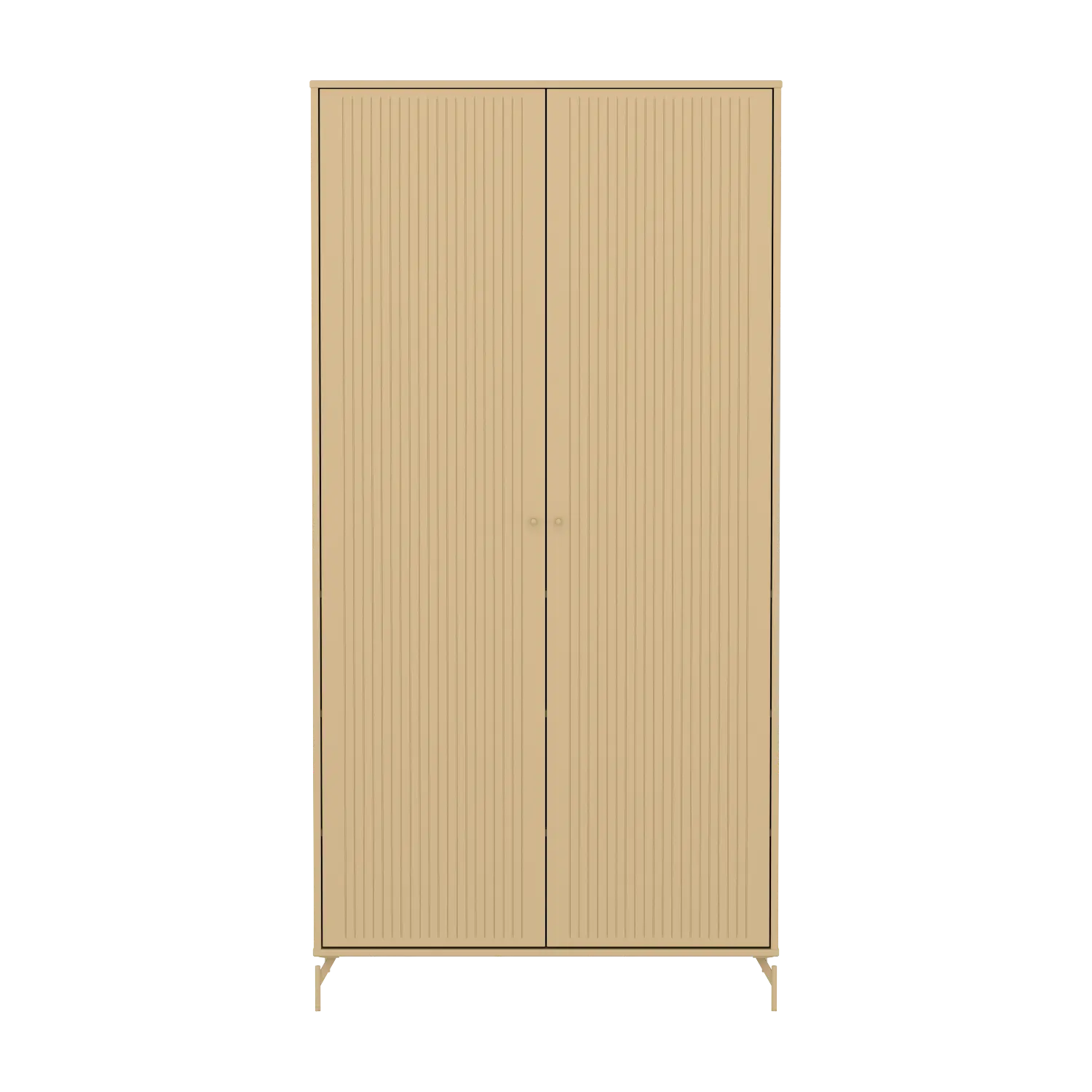 SAGA Wardrobe, 2 door, Sand with grooves - Image 2