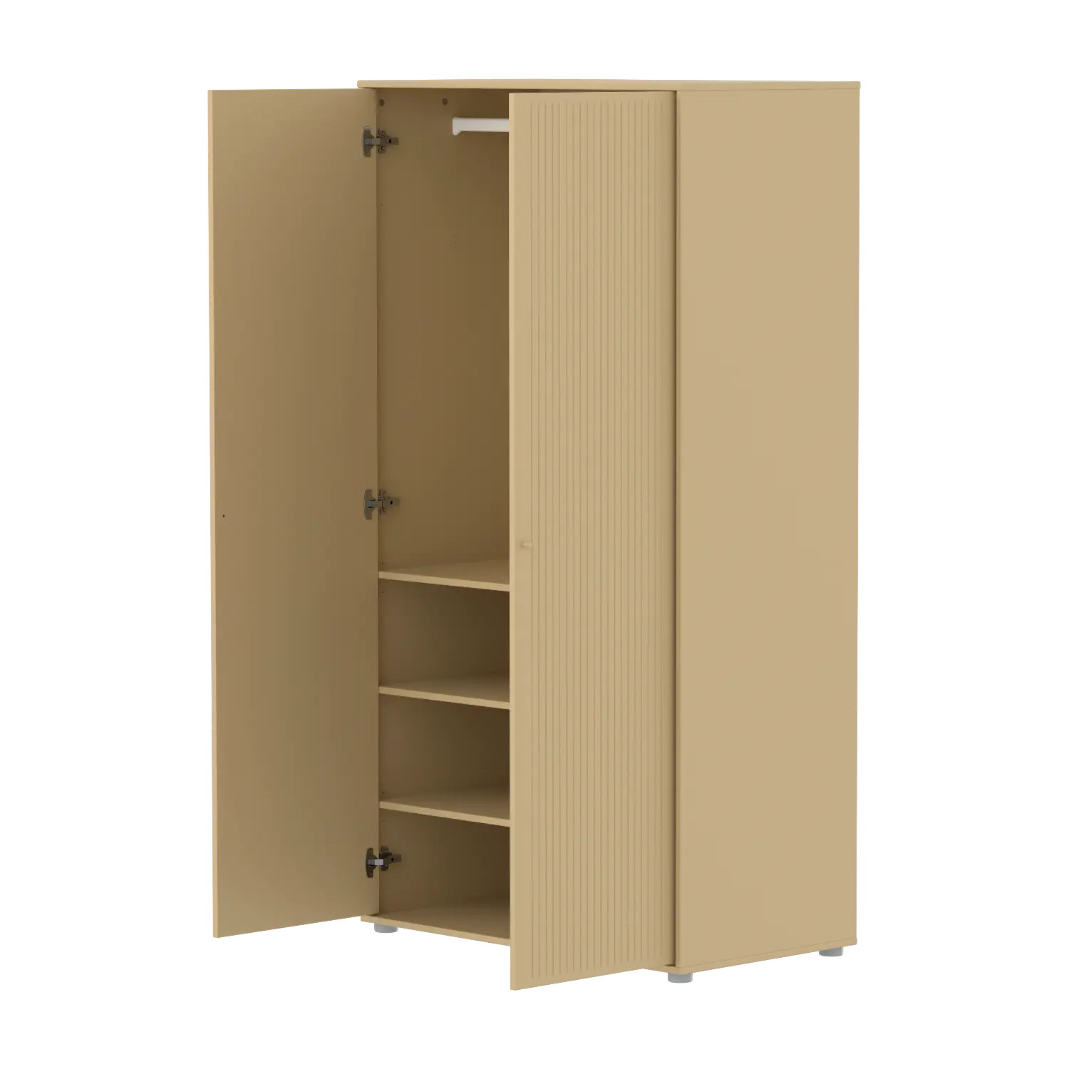 SAGA Wardrobe, 2 door, Sand with grooves - Image 8