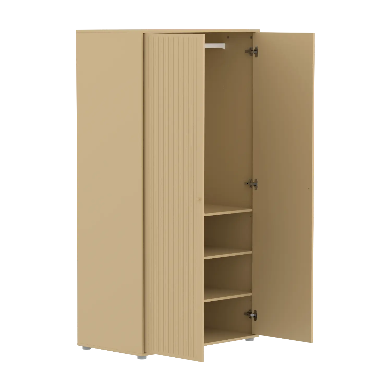 SAGA Wardrobe, 2 door, Sand with grooves - Image 6