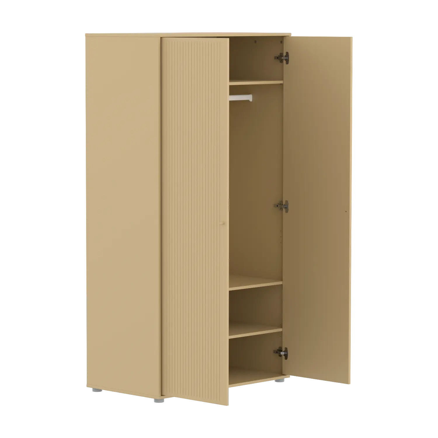 SAGA Wardrobe, 2 door, Sand with grooves - Image 9