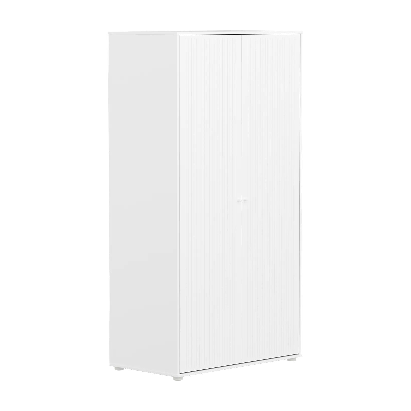 SAGA Wardrobe, 2 door, White with grooves - Image 3