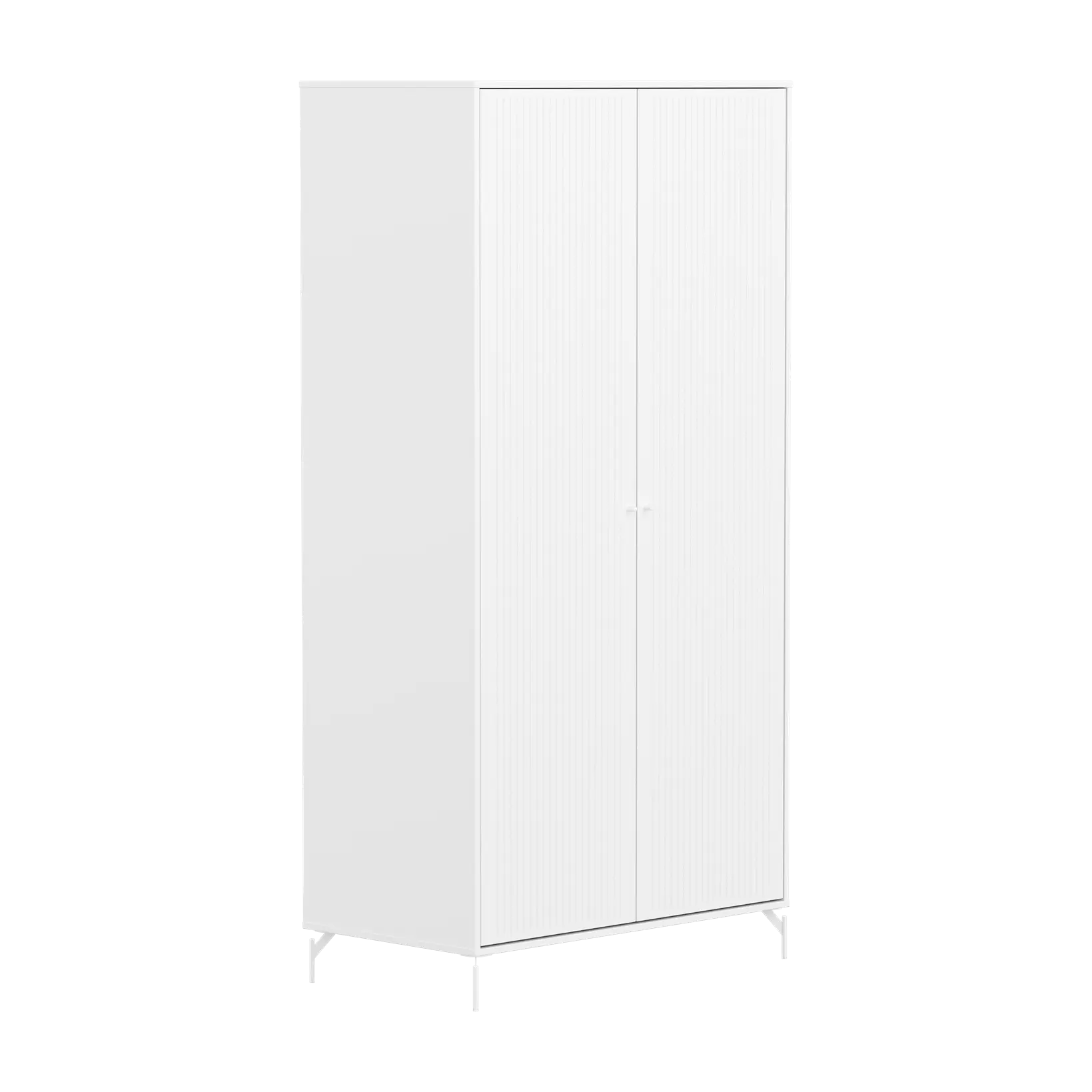 SAGA Wardrobe, 2 door, White with grooves - Image 9