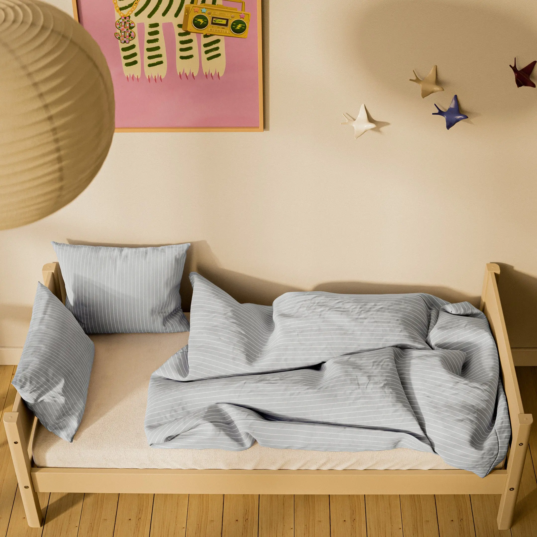 Single Bed, 90x200 cm, Sand - Image 3