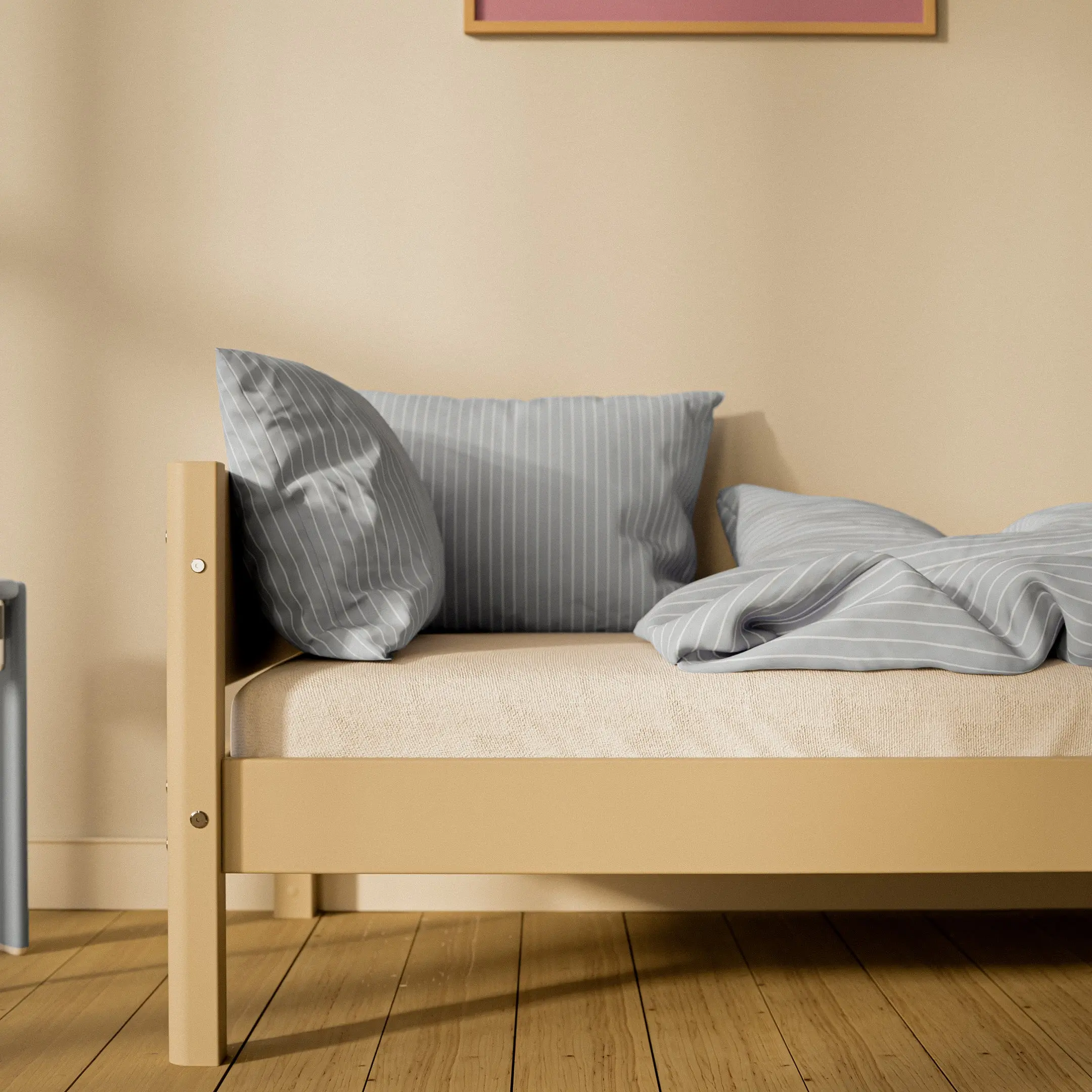 Single Bed, 90x200 cm, Sand - Image 4