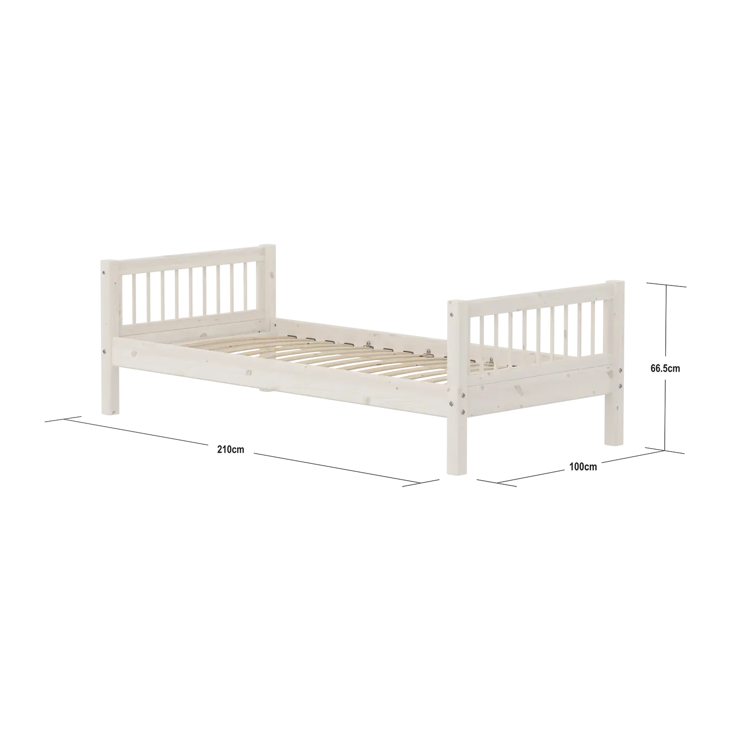 Single Bed, 90x200 cm, White - Image 5