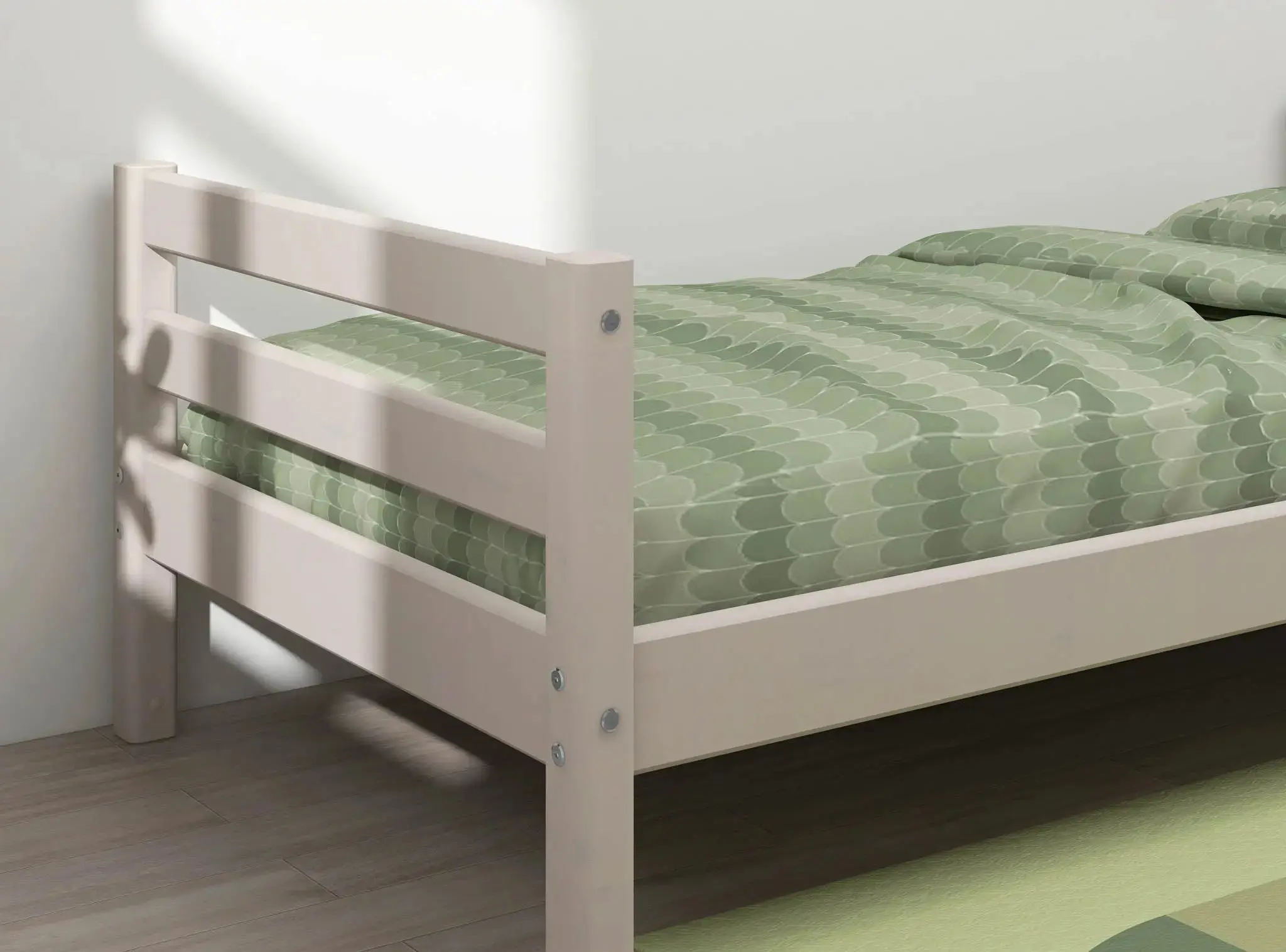 Single Bed, 90x200 cm, Grey - Image 4