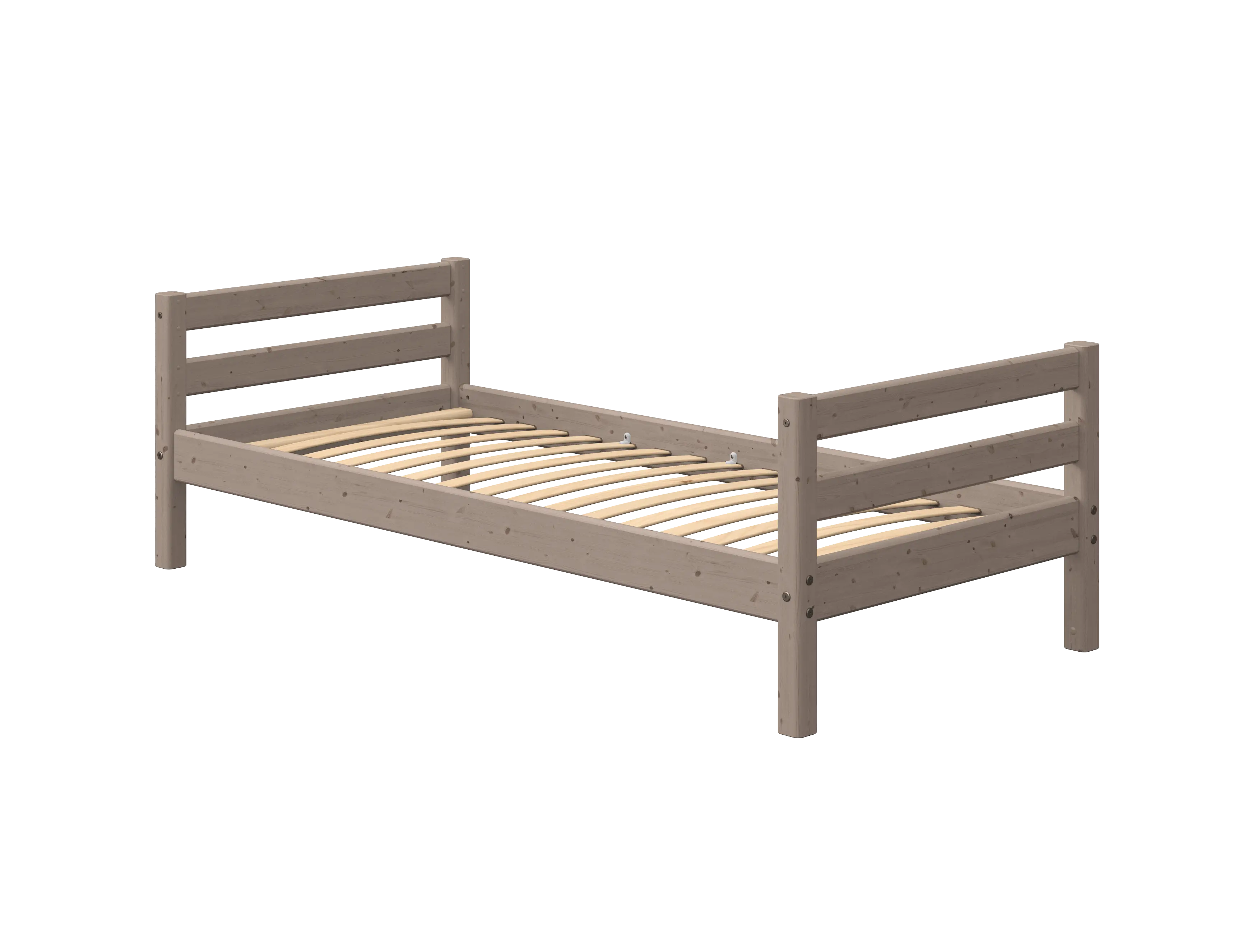 Single Bed, 90x200 cm, Brown